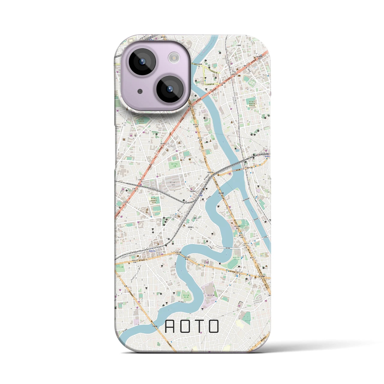 【青砥(東京都)】地図柄iPhoneケース(バックカバータイプ)