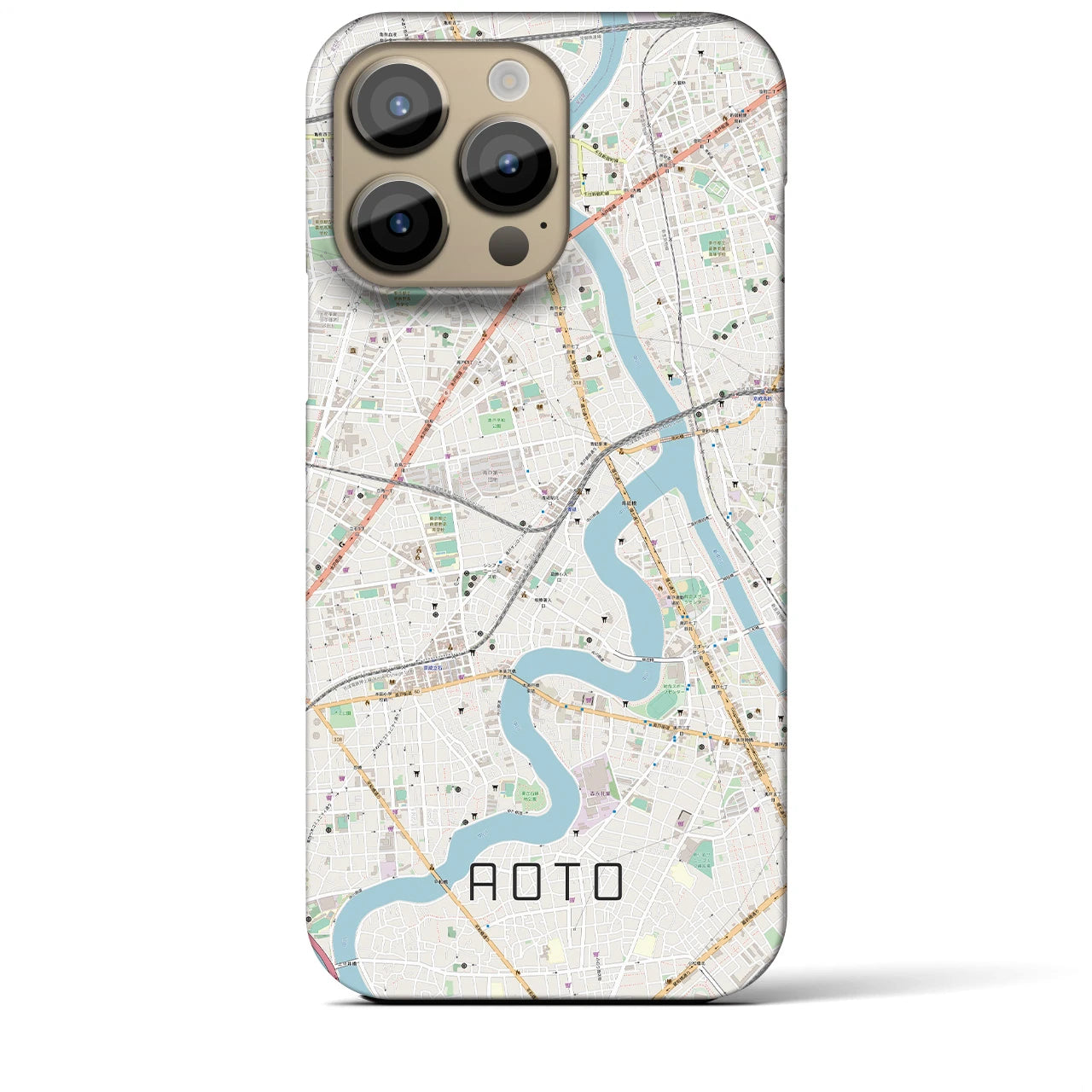 【青砥(東京都)】地図柄iPhoneケース(バックカバータイプ)