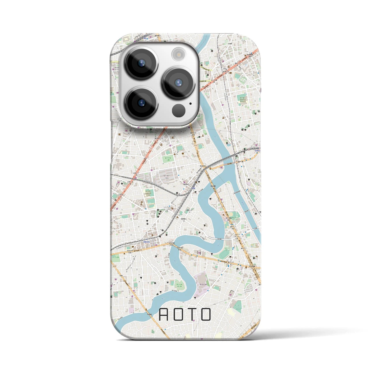 【青砥(東京都)】地図柄iPhoneケース(バックカバータイプ)