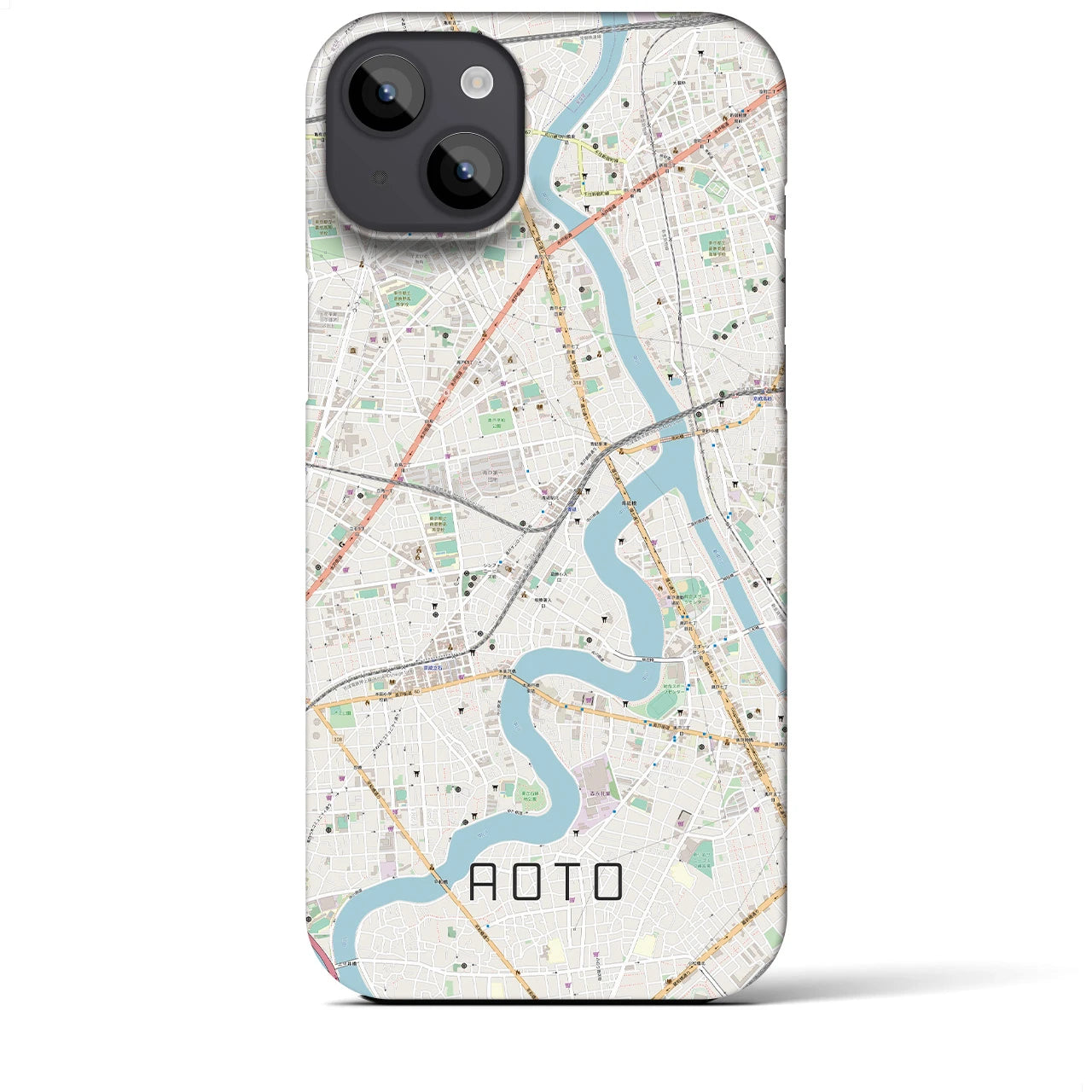 【青砥(東京都)】地図柄iPhoneケース(バックカバータイプ)