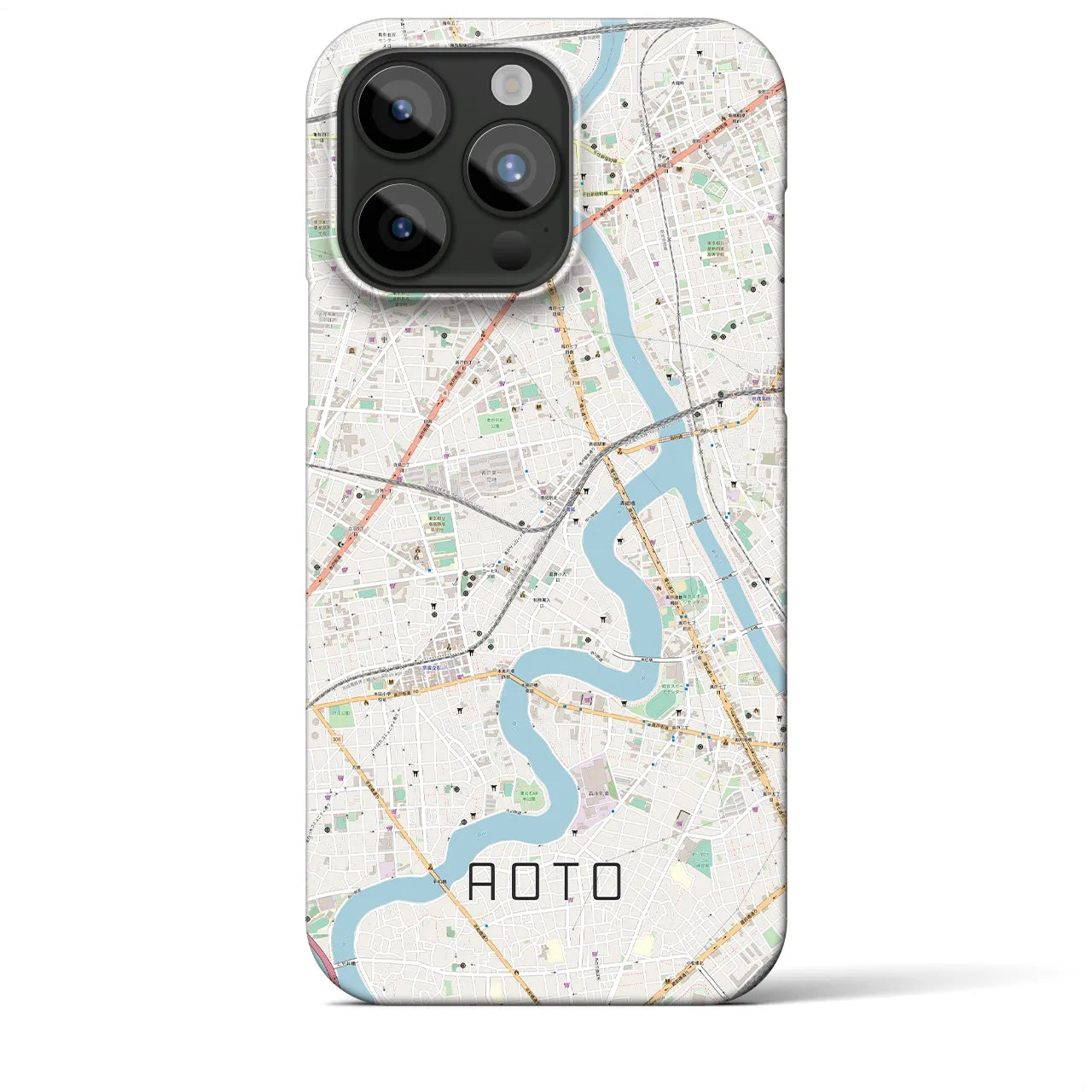 【青砥(東京都)】地図柄iPhoneケース(バックカバータイプ)
