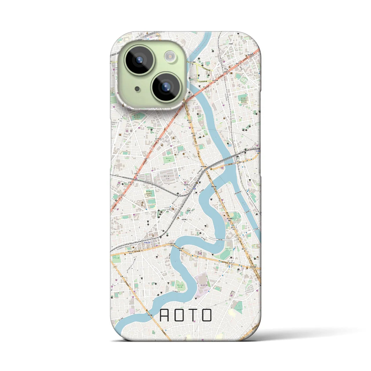 【青砥(東京都)】地図柄iPhoneケース(バックカバータイプ)