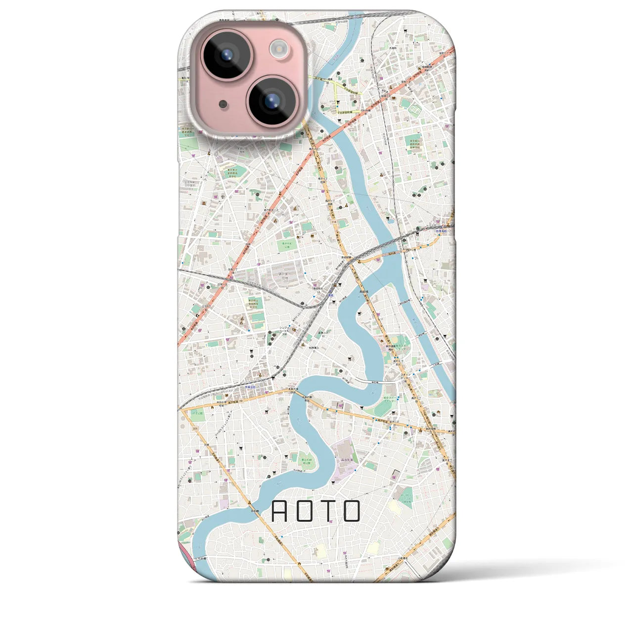 【青砥(東京都)】地図柄iPhoneケース(バックカバータイプ)