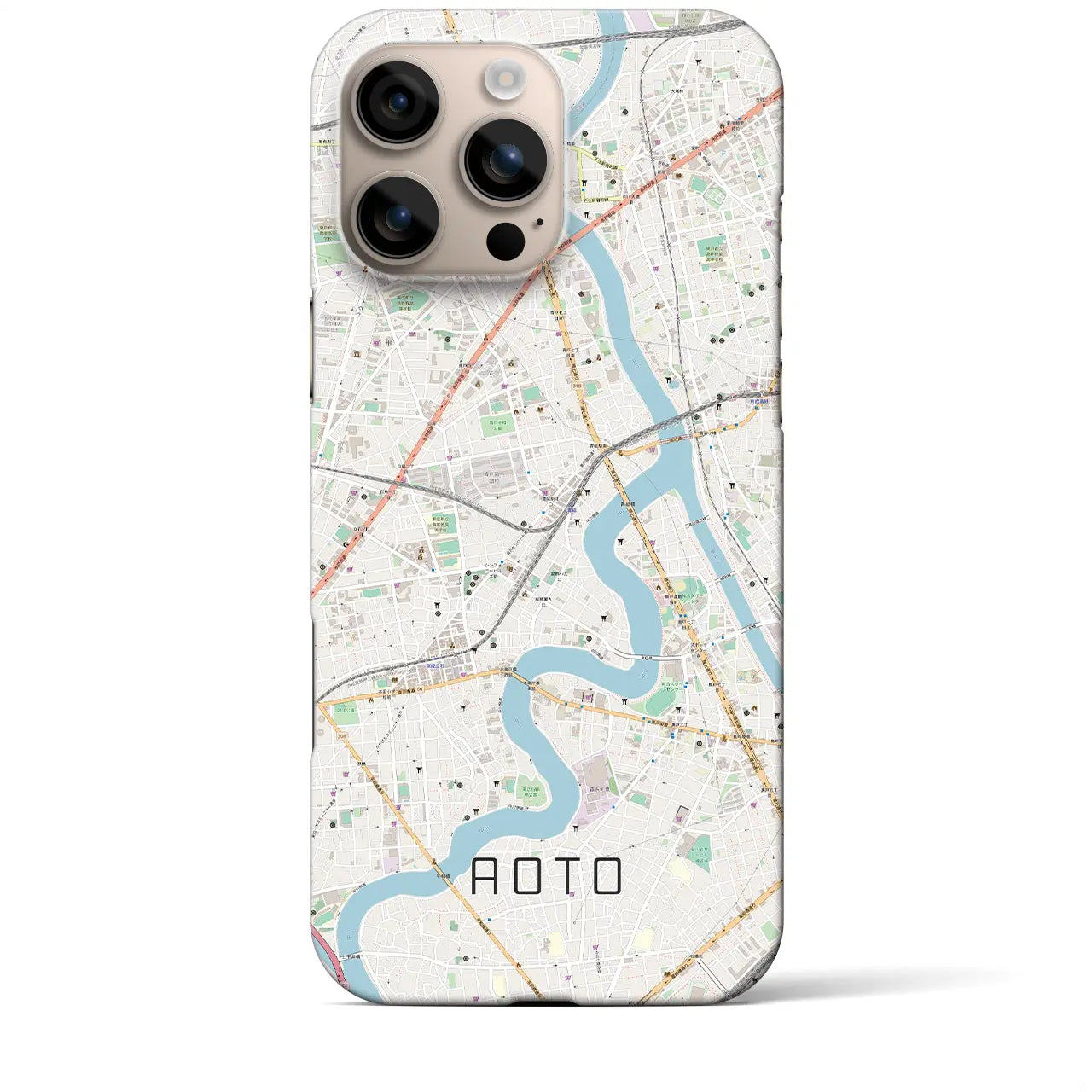 【青砥(東京都)】地図柄iPhoneケース(バックカバータイプ)