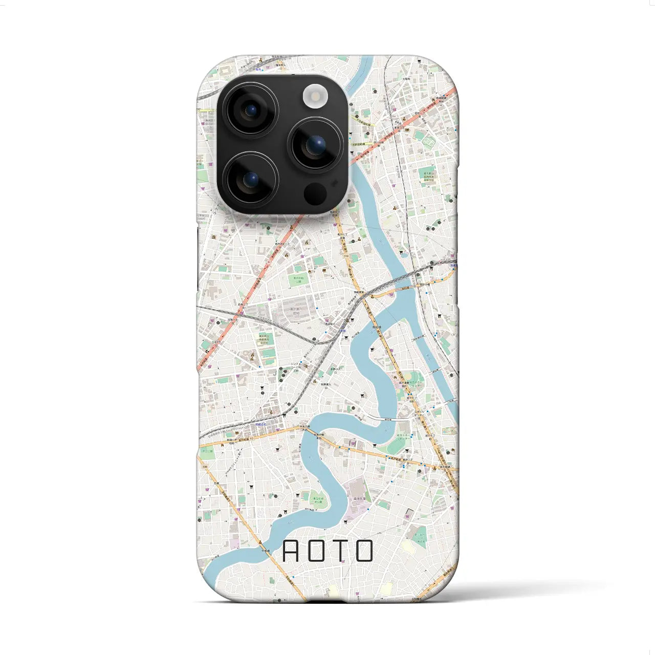 【青砥(東京都)】地図柄iPhoneケース(バックカバータイプ)