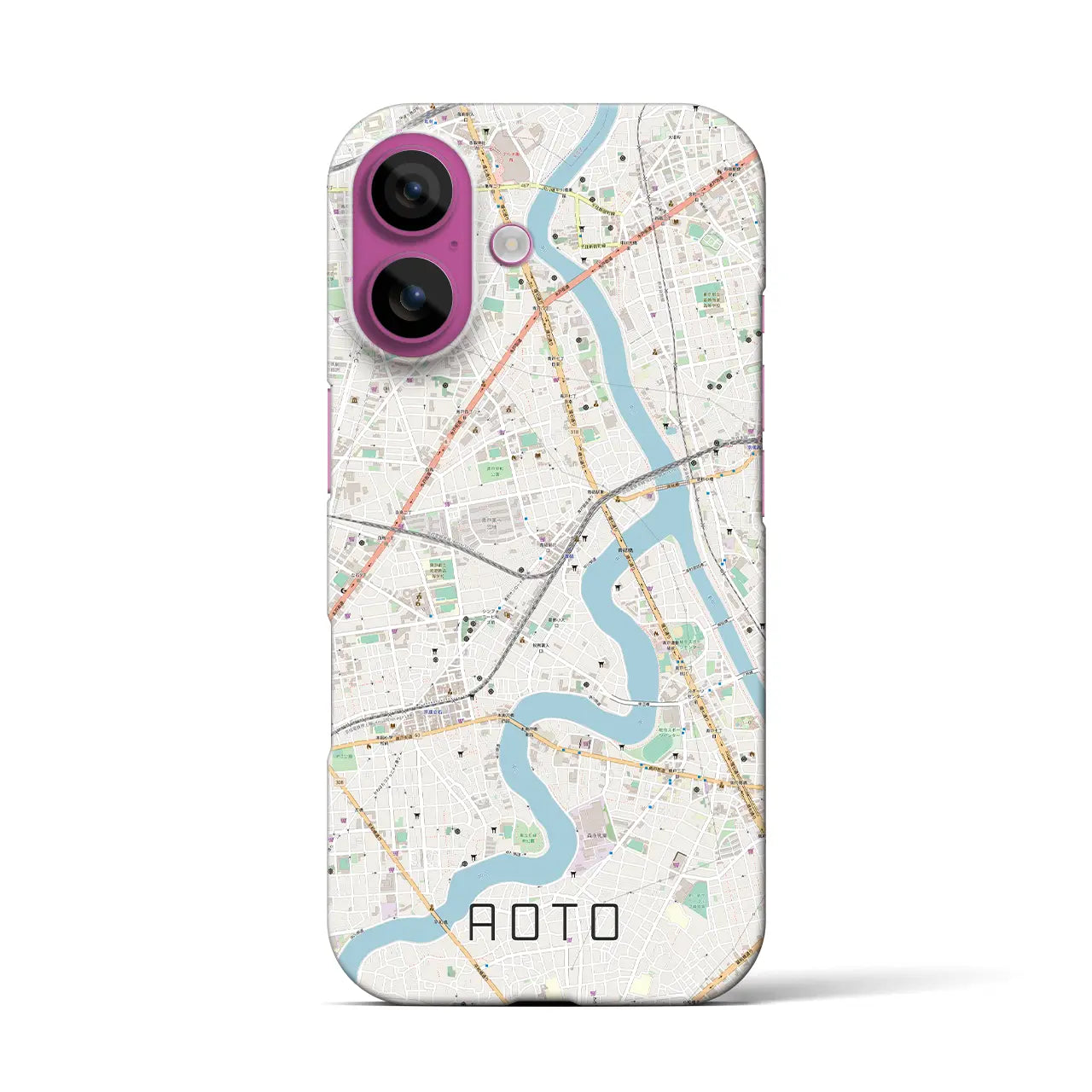 【青砥(東京都)】地図柄iPhoneケース(バックカバータイプ)