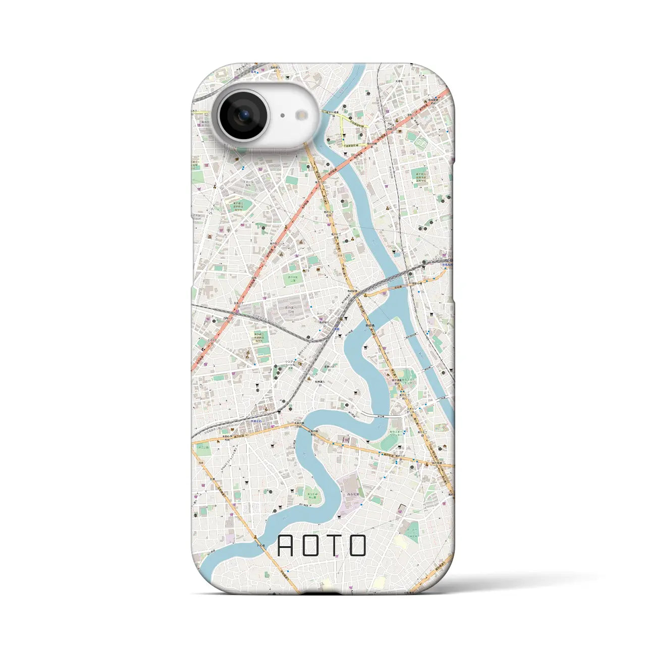 【青砥(東京都)】地図柄iPhoneケース(バックカバータイプ)