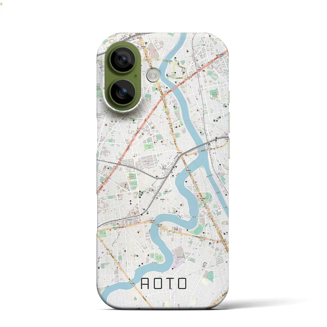 【青砥(東京都)】地図柄iPhoneケース(バックカバータイプ)