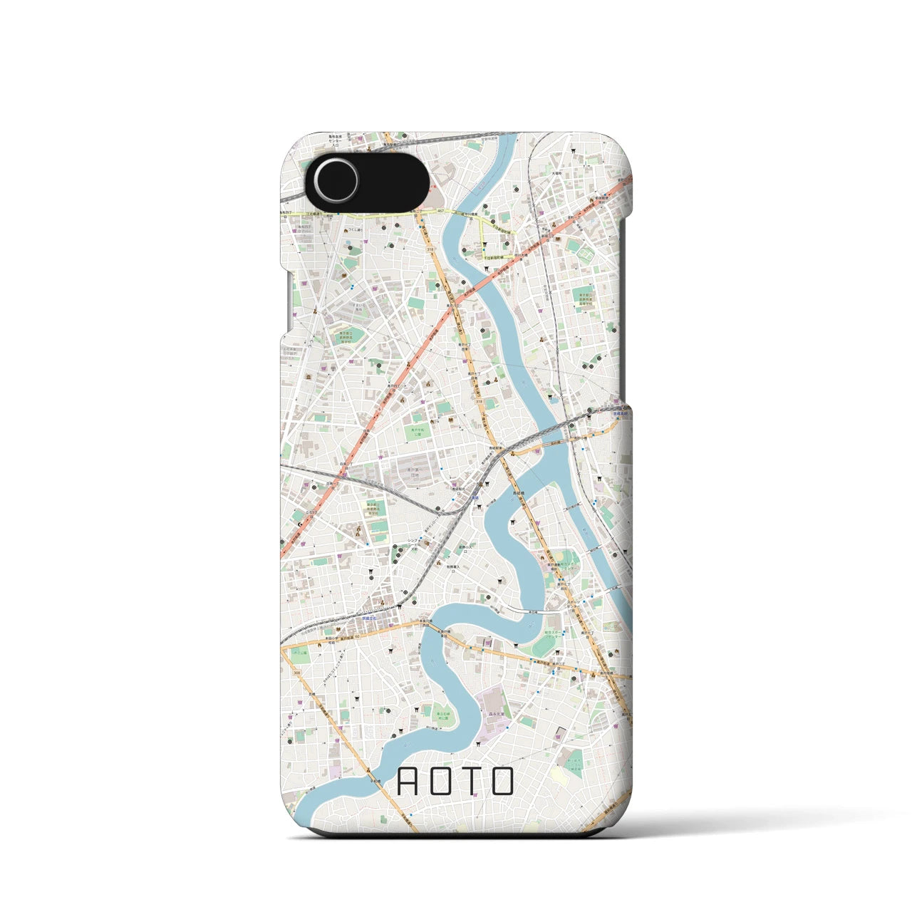 【青砥(東京都)】地図柄iPhoneケース(バックカバータイプ)