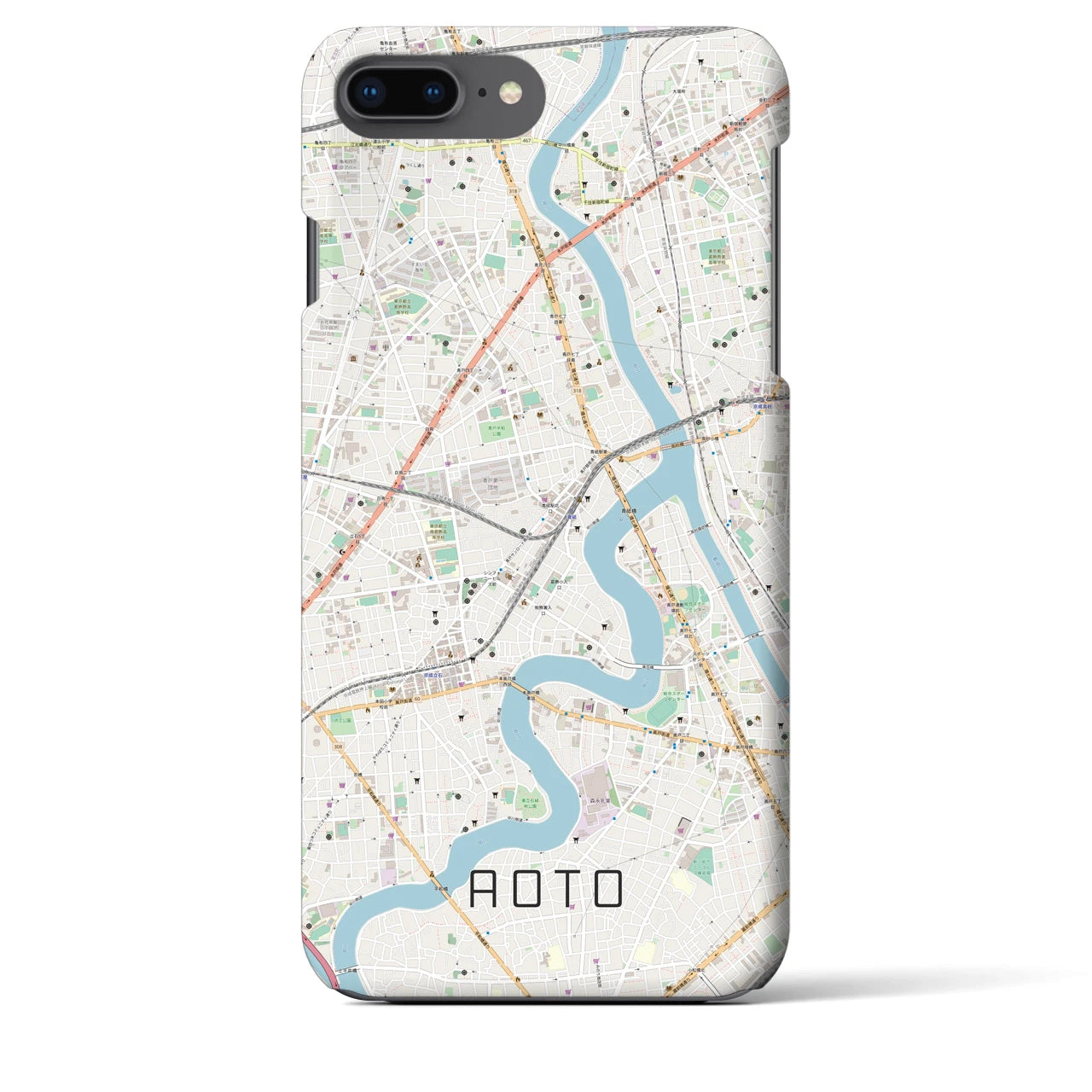 【青砥(東京都)】地図柄iPhoneケース(バックカバータイプ)