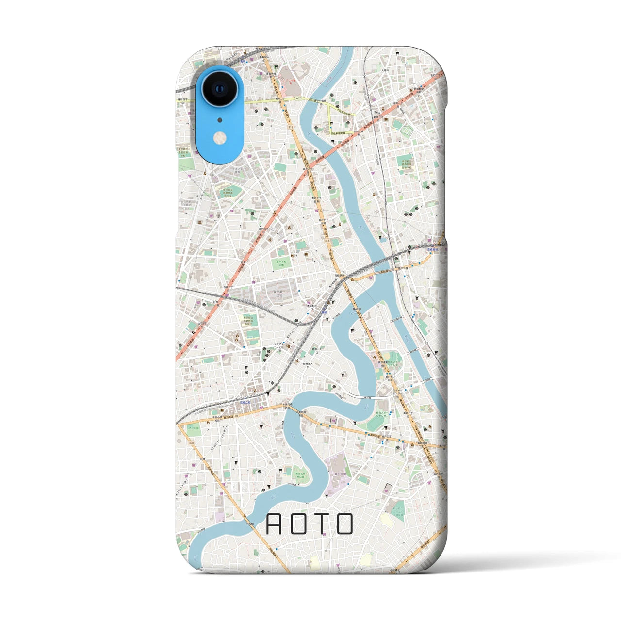 【青砥(東京都)】地図柄iPhoneケース(バックカバータイプ)