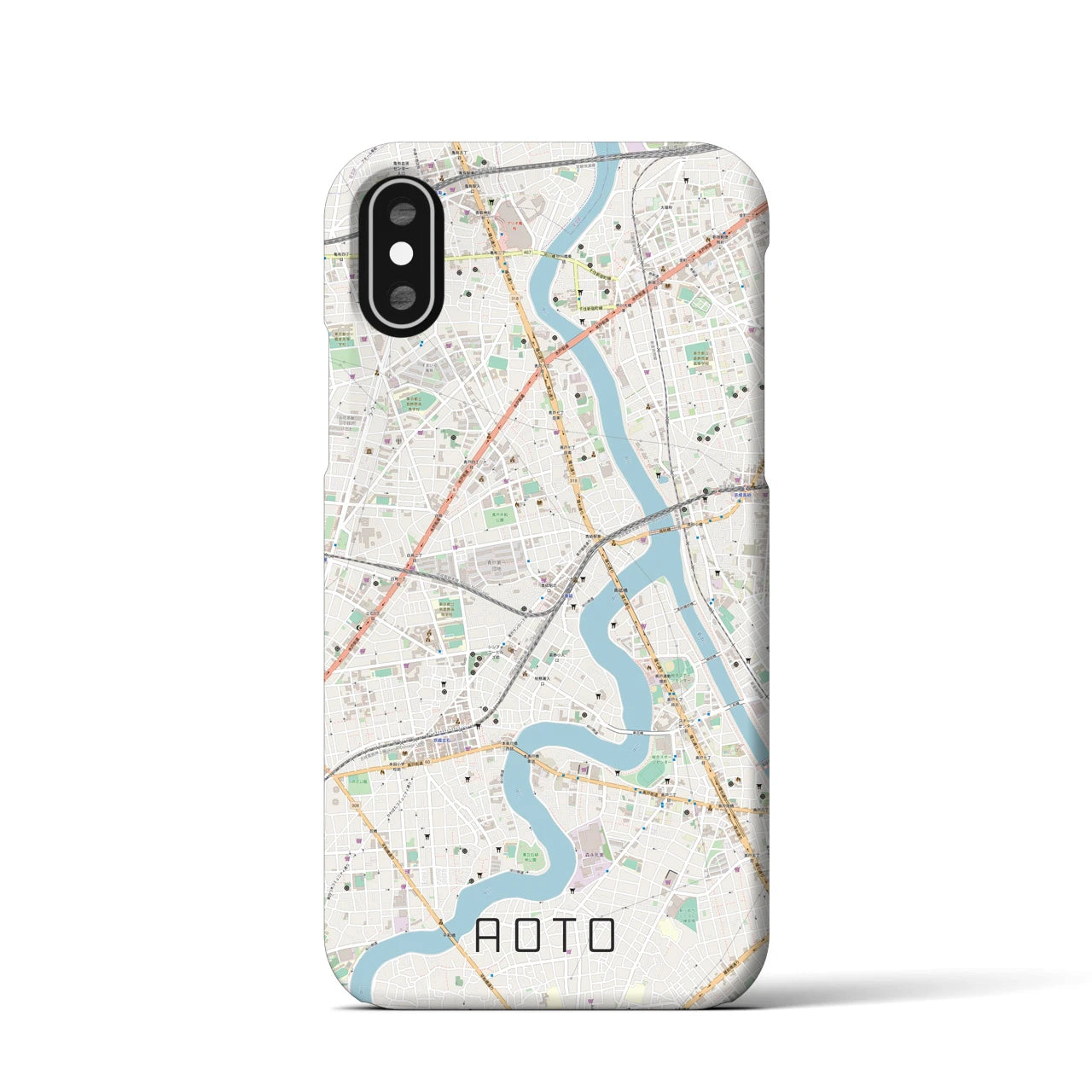 【青砥(東京都)】地図柄iPhoneケース(バックカバータイプ)
