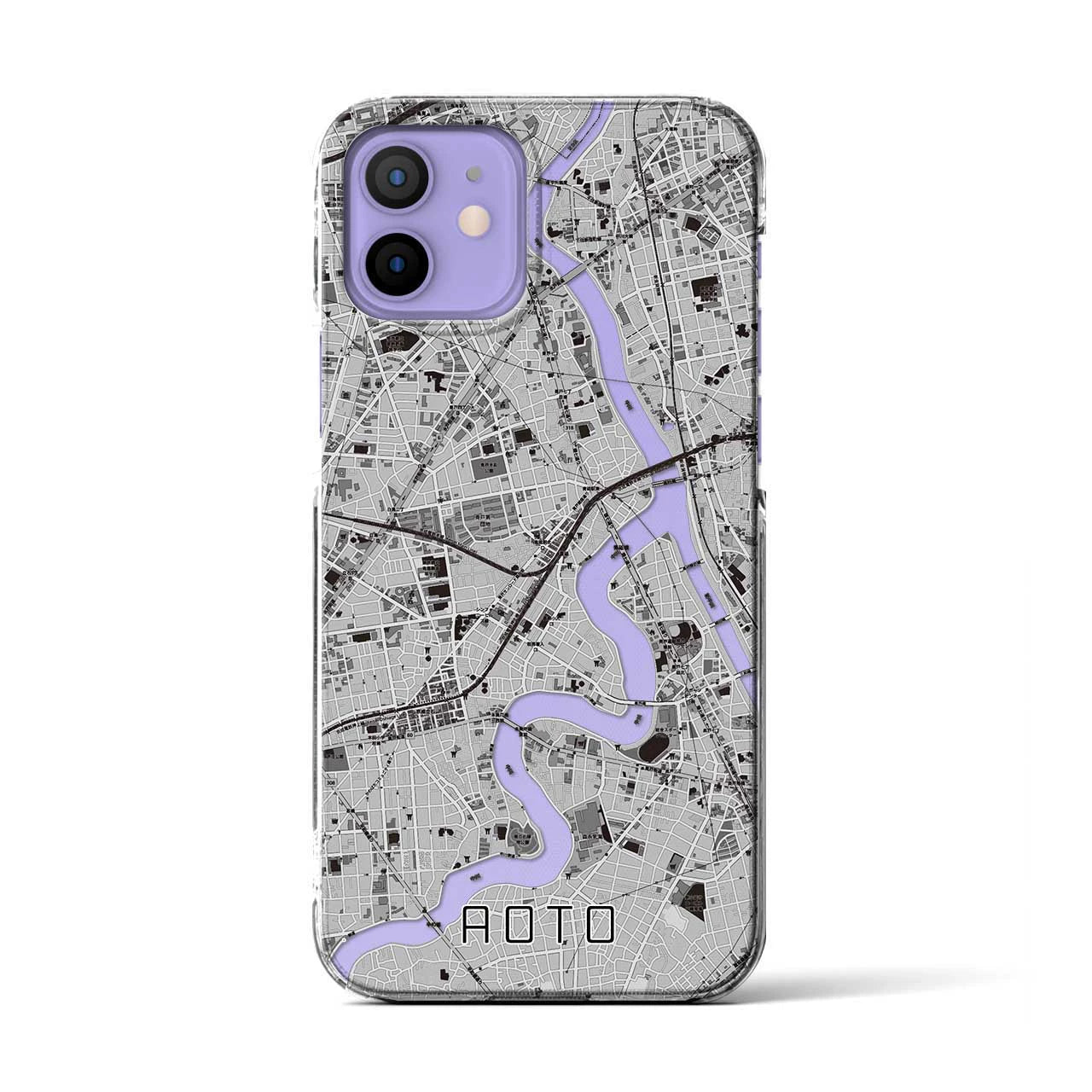 【青砥(東京都)】地図柄iPhoneケース(クリアタイプ)