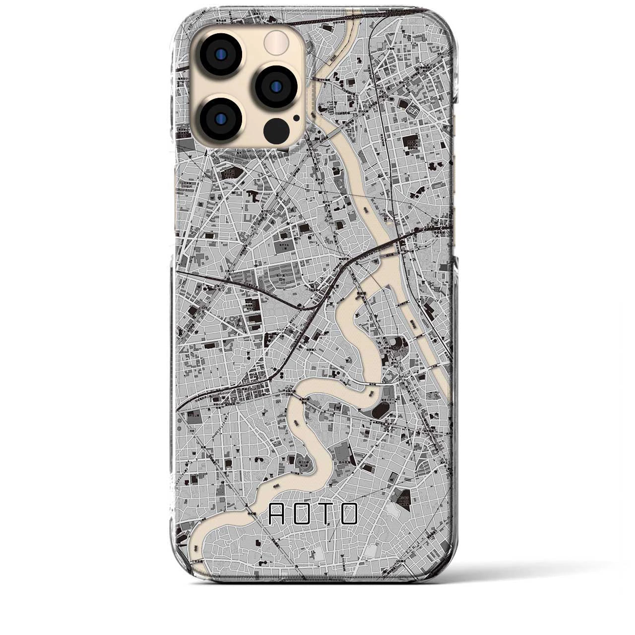 【青砥(東京都)】地図柄iPhoneケース(クリアタイプ)