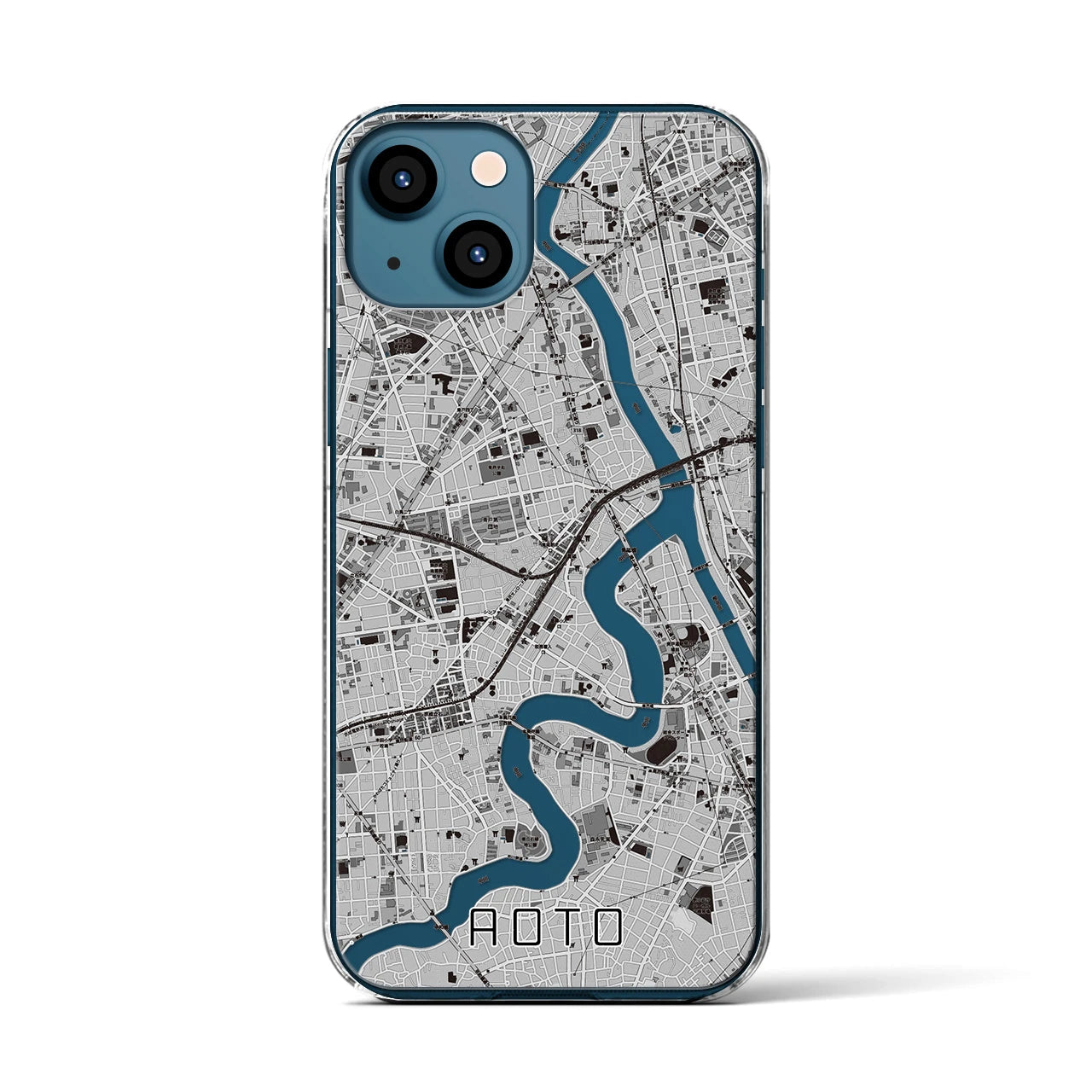 【青砥(東京都)】地図柄iPhoneケース(クリアタイプ)