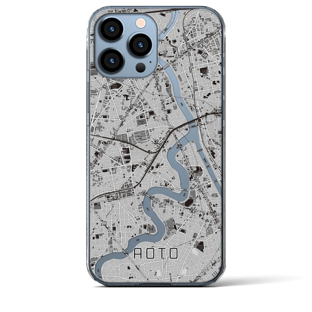 【青砥(東京都)】地図柄iPhoneケース(クリアタイプ)