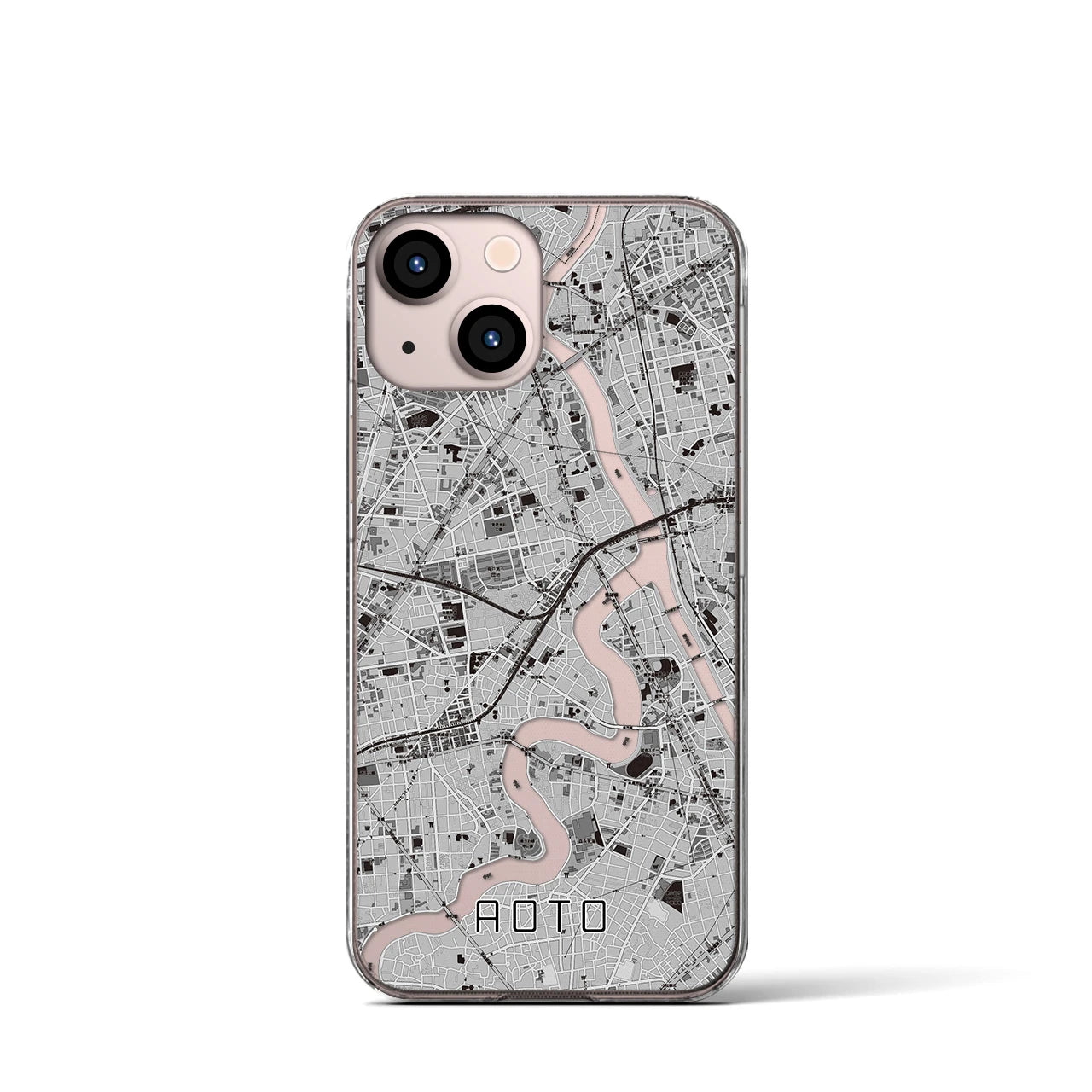 【青砥(東京都)】地図柄iPhoneケース(クリアタイプ)