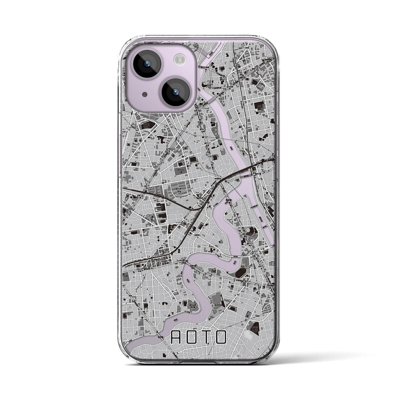 【青砥(東京都)】地図柄iPhoneケース(クリアタイプ)