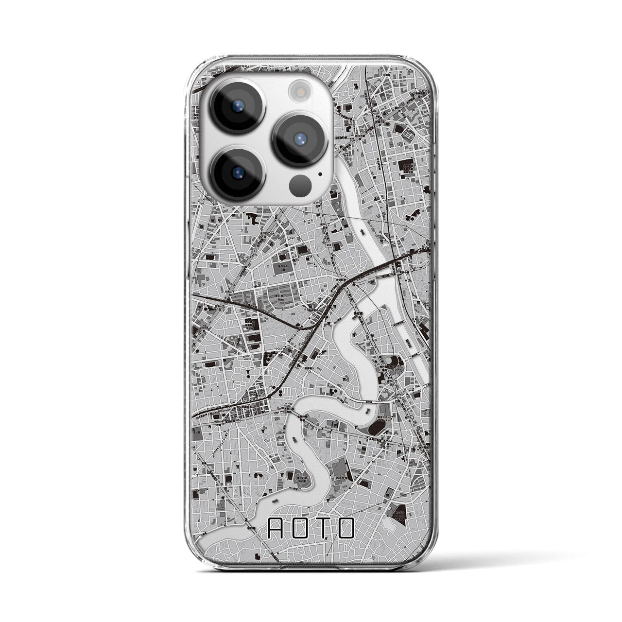 【青砥(東京都)】地図柄iPhoneケース(クリアタイプ)