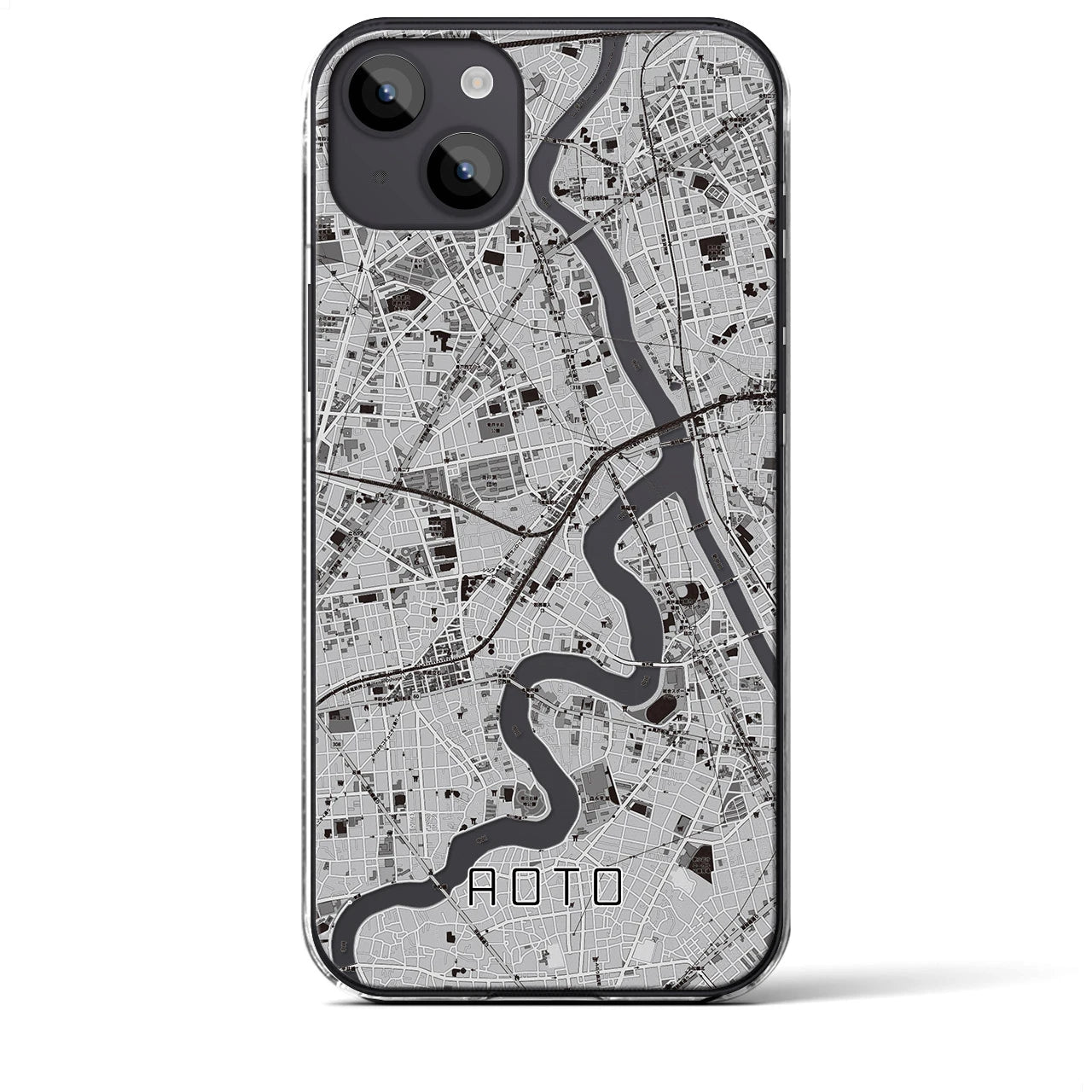 【青砥(東京都)】地図柄iPhoneケース(クリアタイプ)