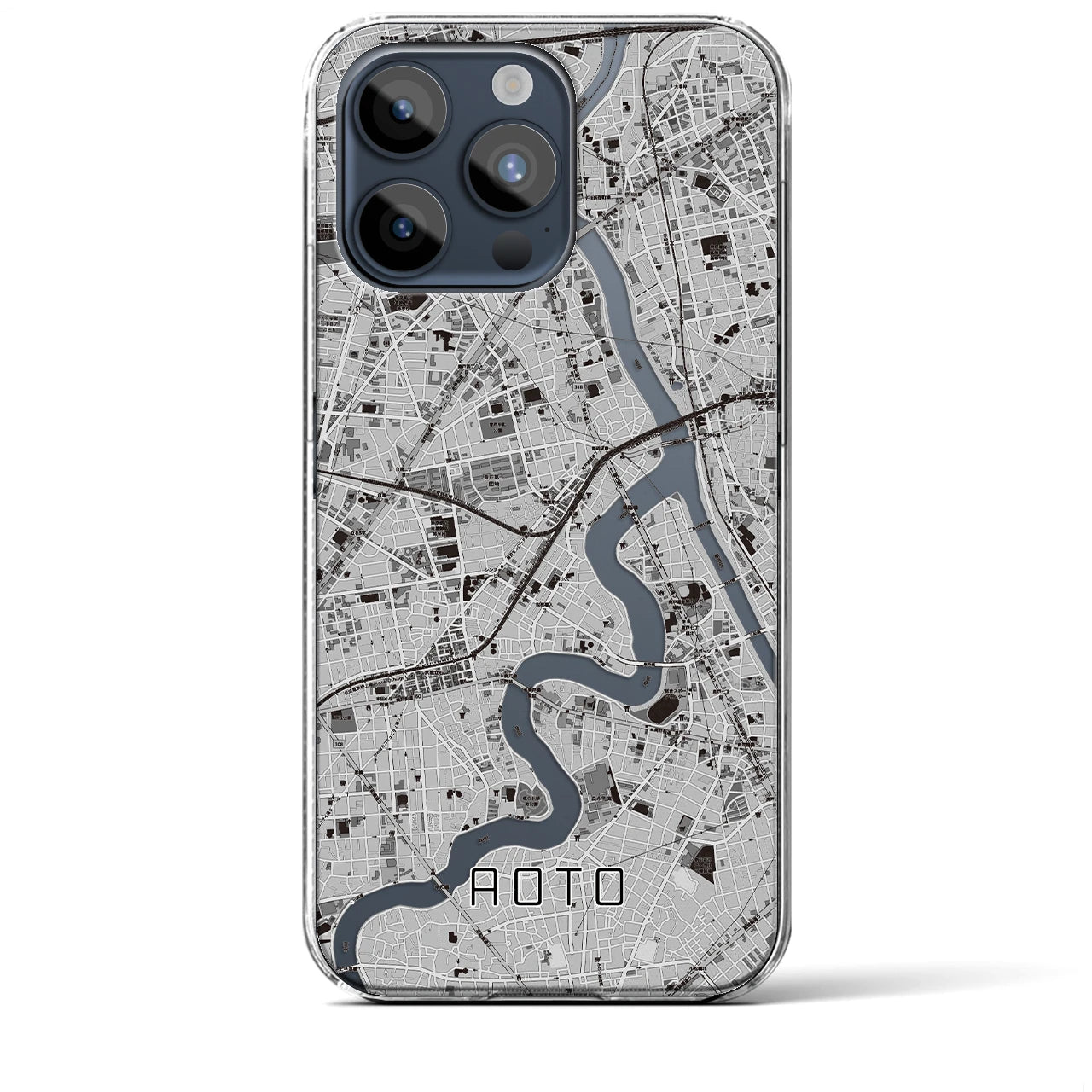 【青砥(東京都)】地図柄iPhoneケース(クリアタイプ)