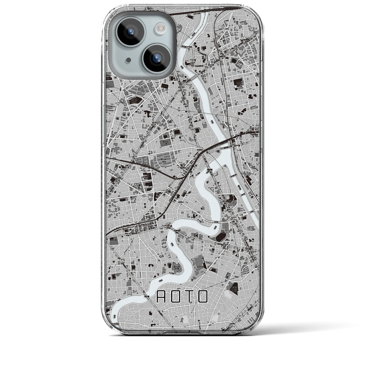 【青砥(東京都)】地図柄iPhoneケース(クリアタイプ)