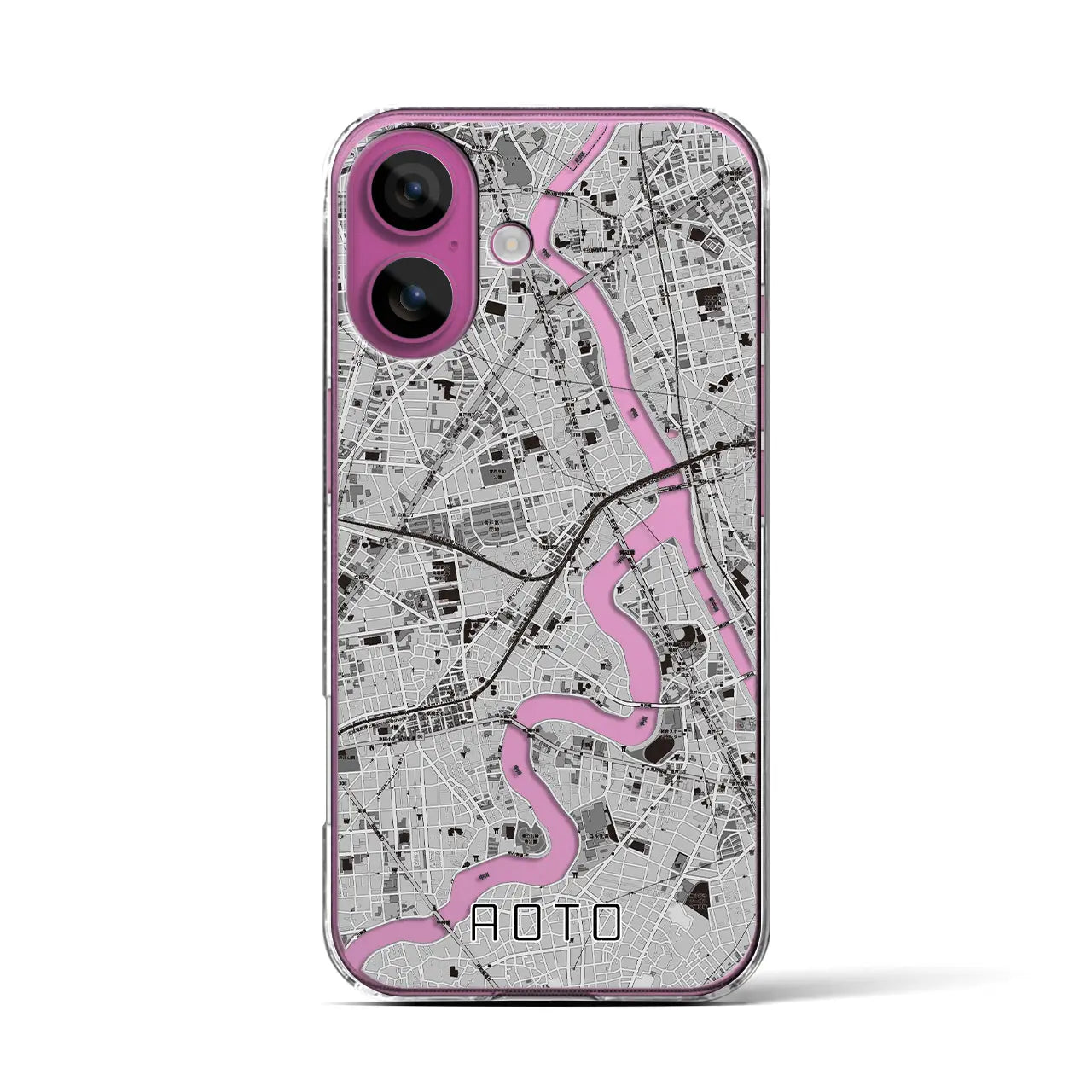 【青砥(東京都)】地図柄iPhoneケース(クリアタイプ)