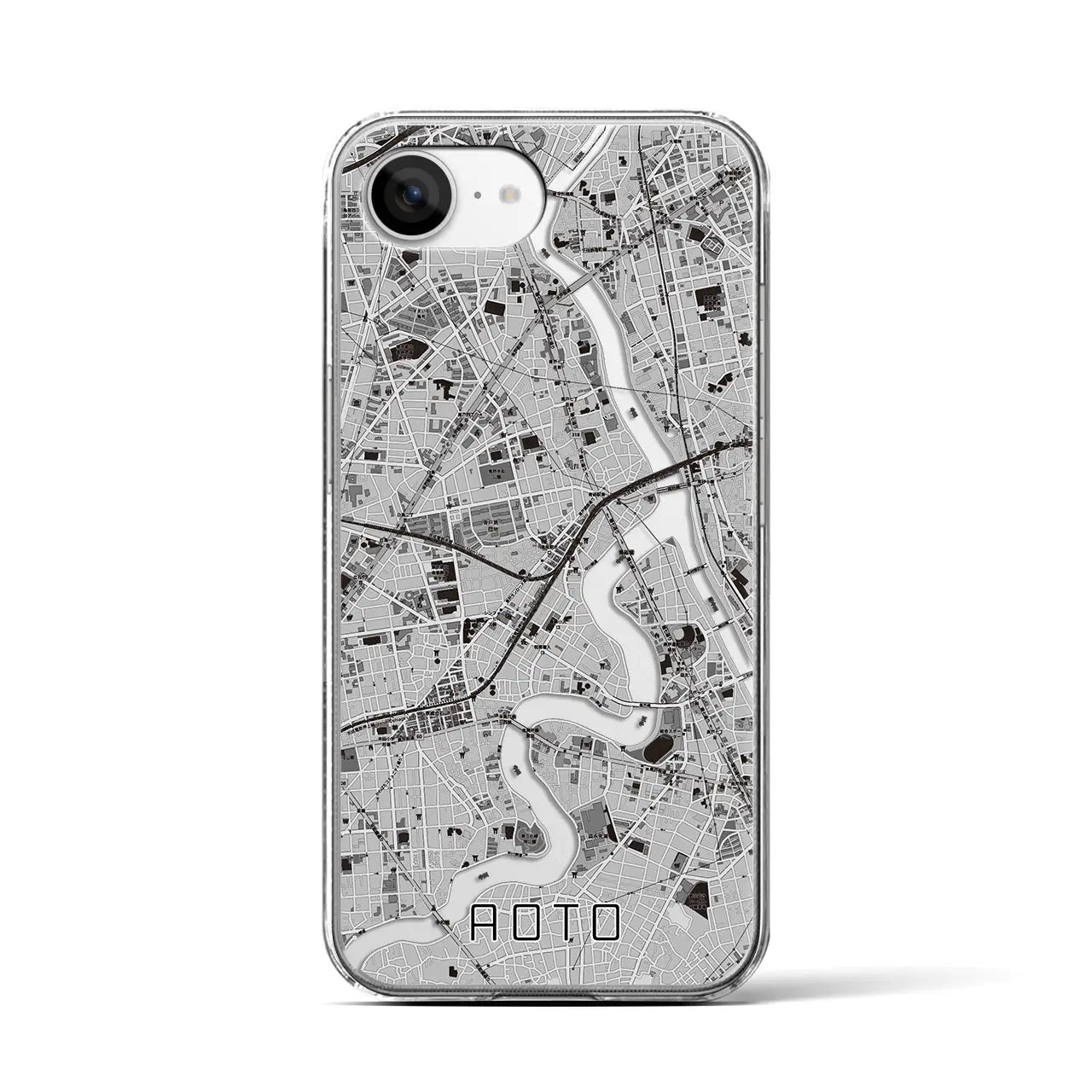 【青砥(東京都)】地図柄iPhoneケース(クリアタイプ)