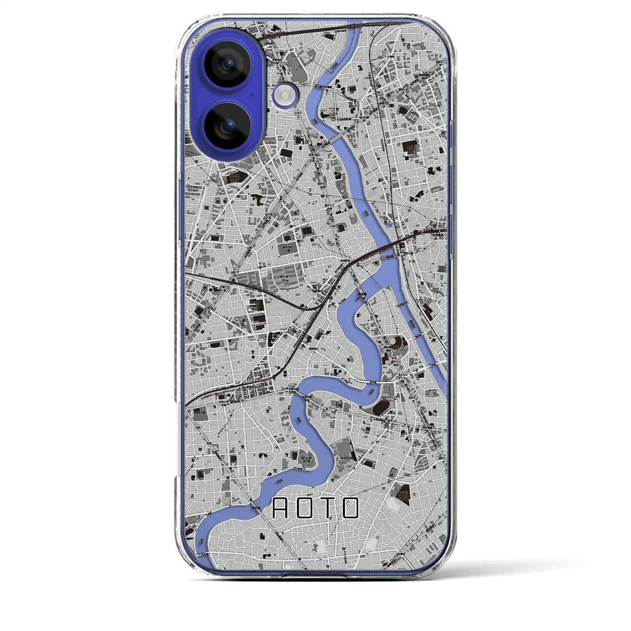 【青砥(東京都)】地図柄iPhoneケース(クリアタイプ)