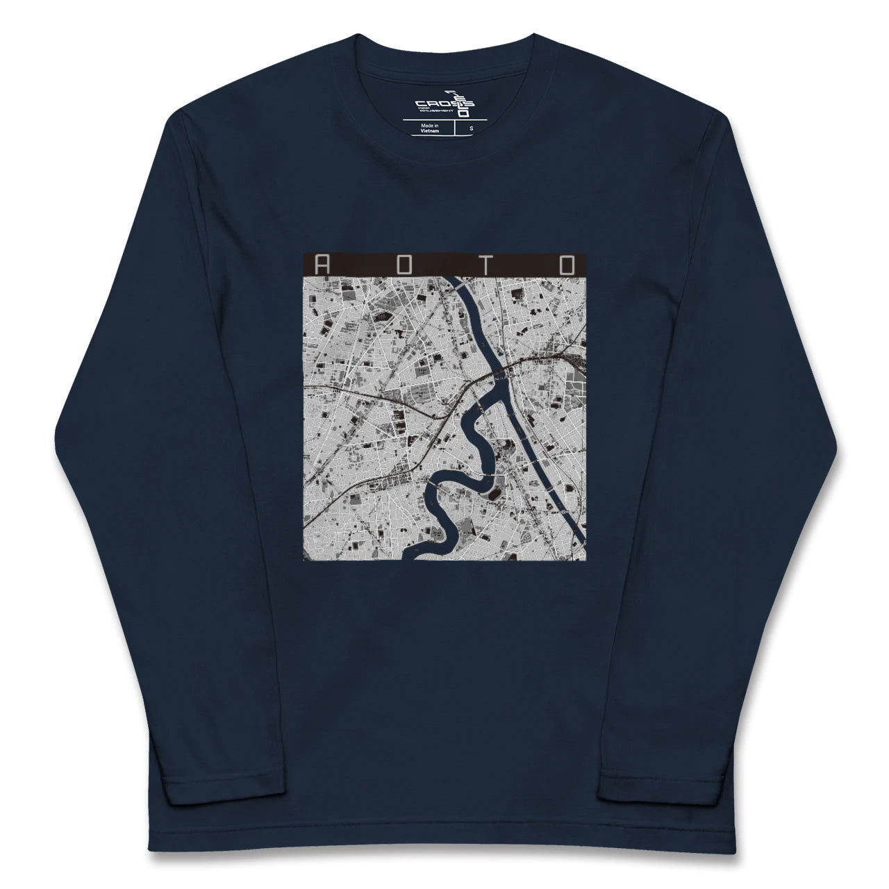 【青砥(東京都)】地図柄ロングスリーブTシャツ
