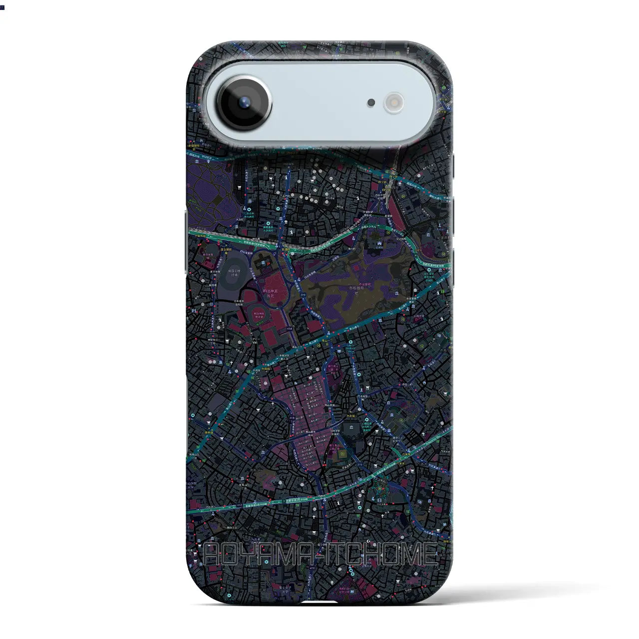 【青山一丁目(東京都)】地図柄iPhoneケース(バックカバータイプ)