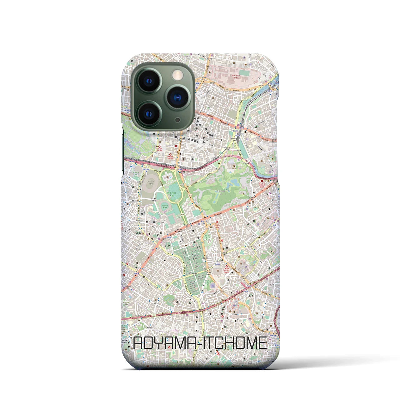 【青山一丁目(東京都)】地図柄iPhoneケース(バックカバータイプ)