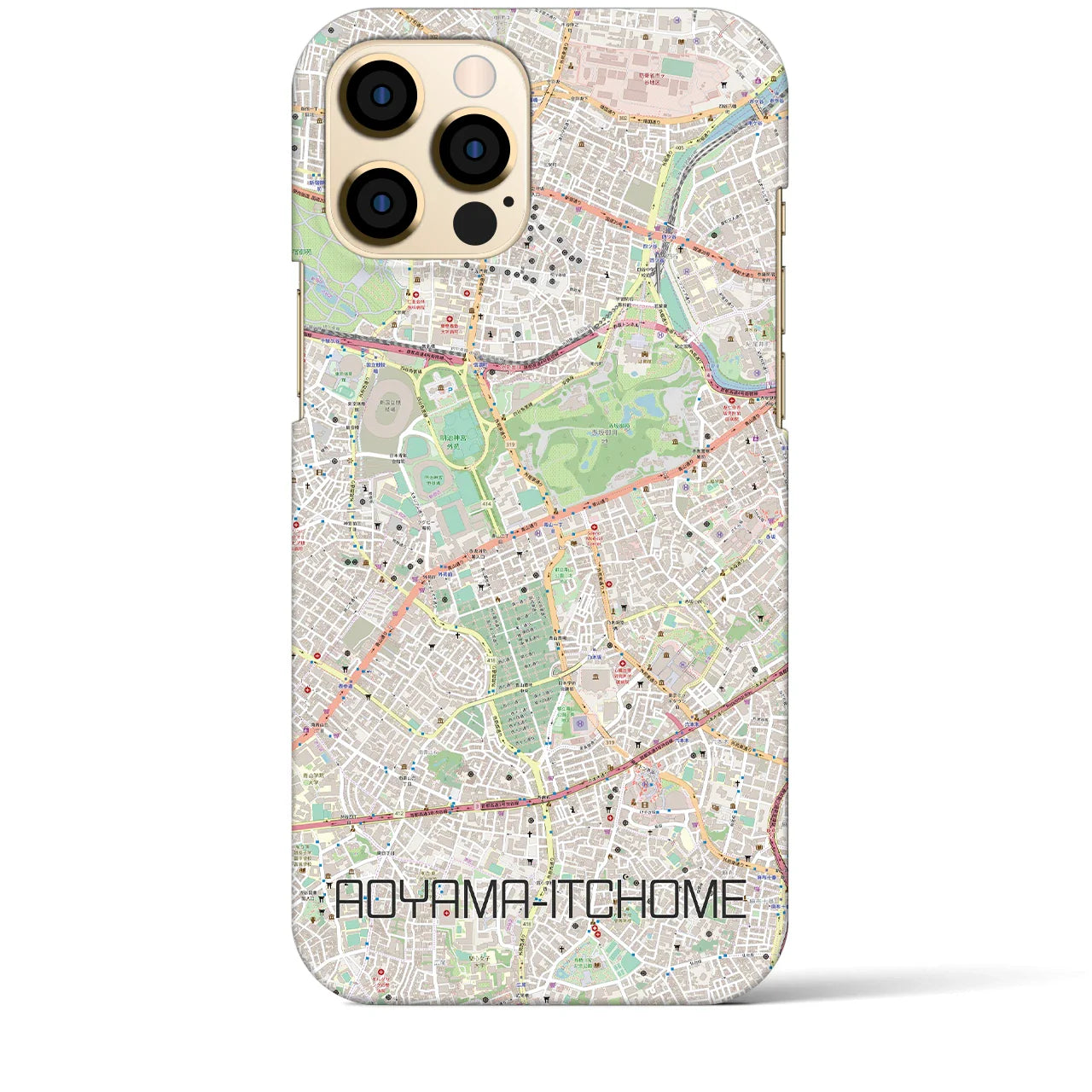 【青山一丁目(東京都)】地図柄iPhoneケース(バックカバータイプ)