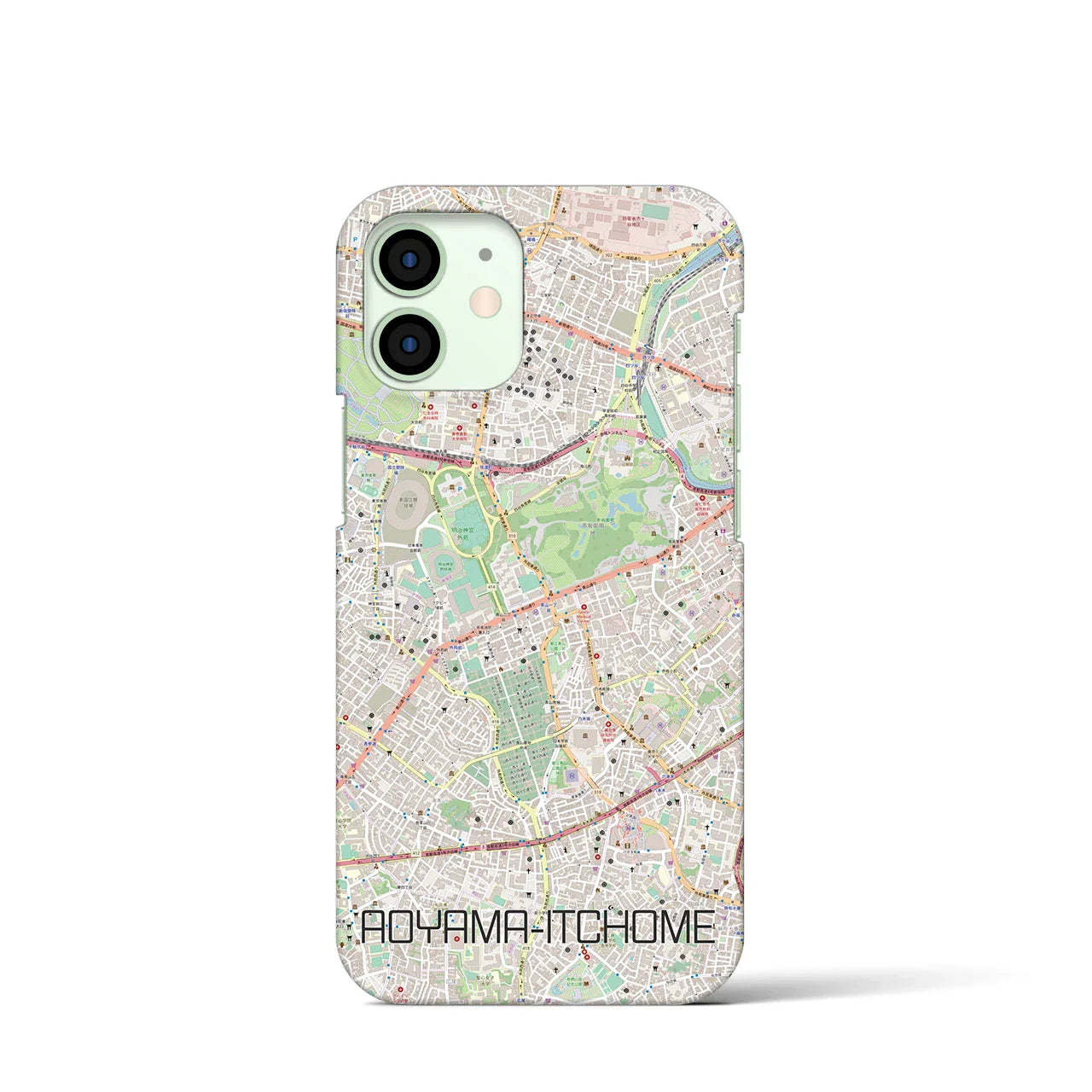 【青山一丁目(東京都)】地図柄iPhoneケース(バックカバータイプ)