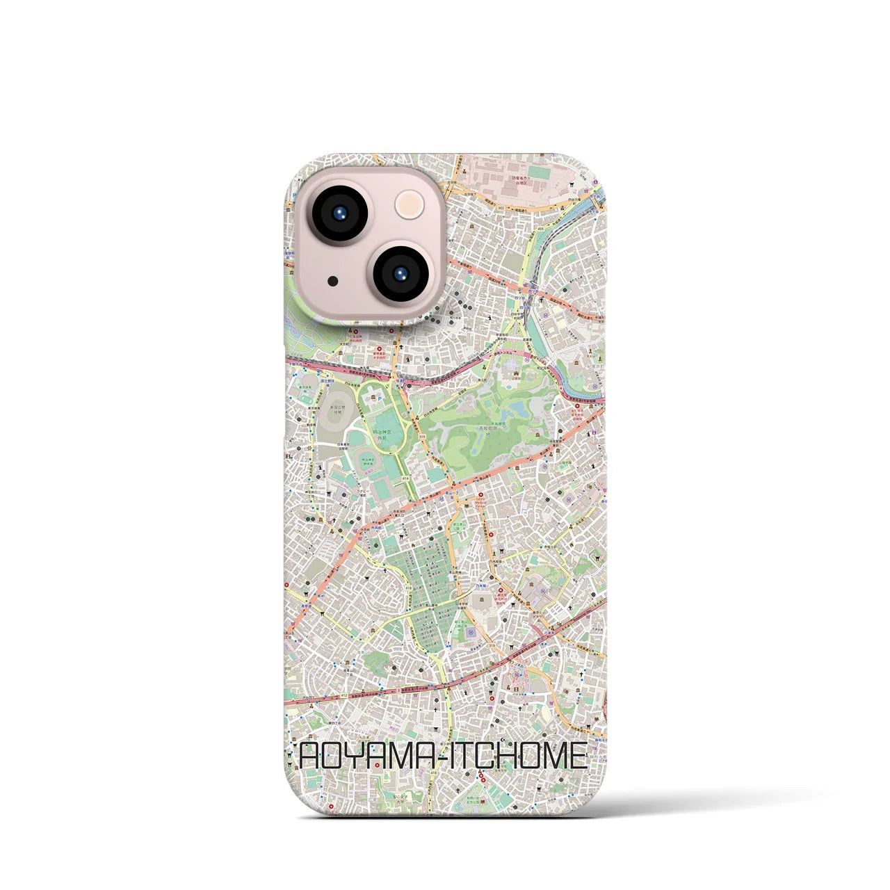 【青山一丁目(東京都)】地図柄iPhoneケース(バックカバータイプ)