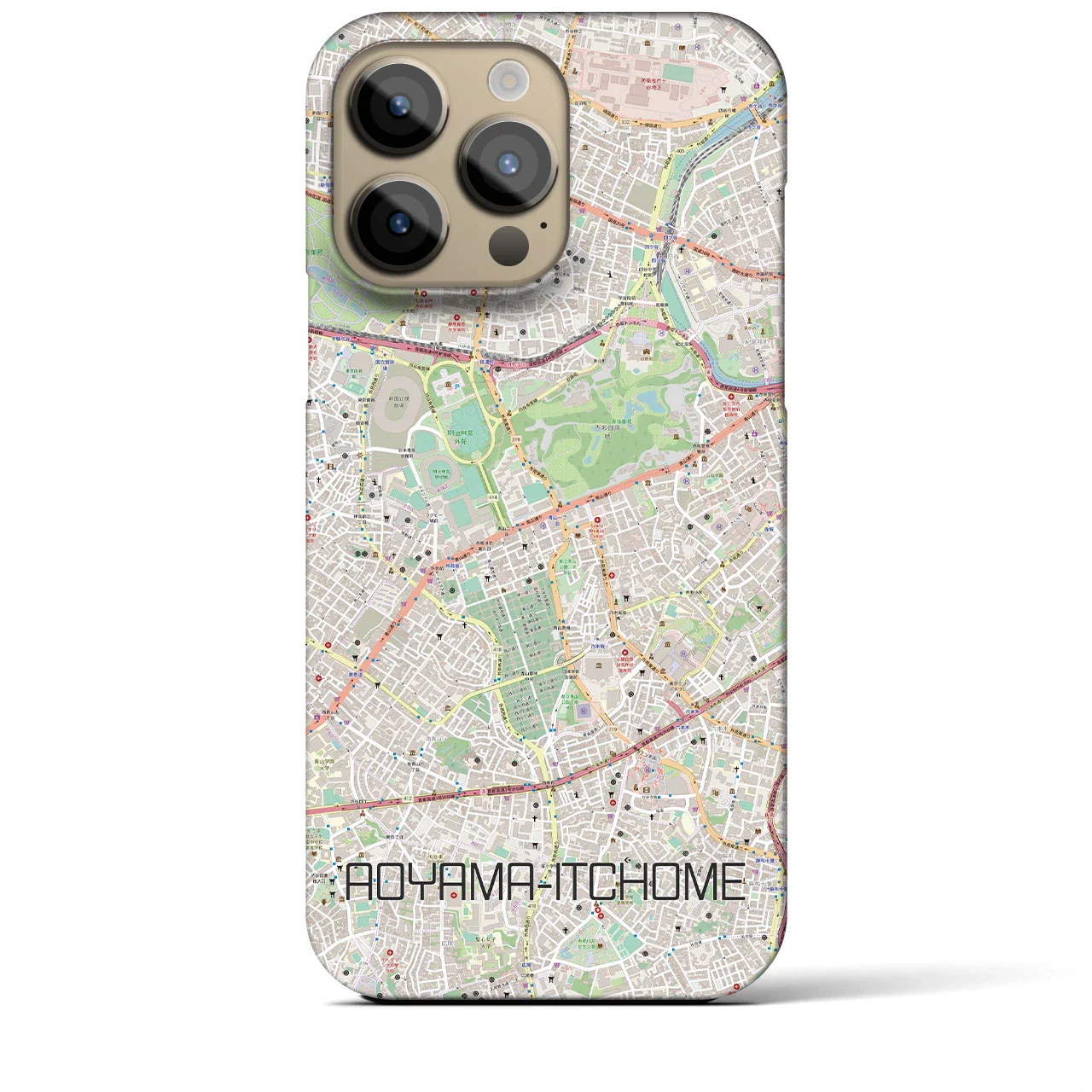 【青山一丁目(東京都)】地図柄iPhoneケース(バックカバータイプ)