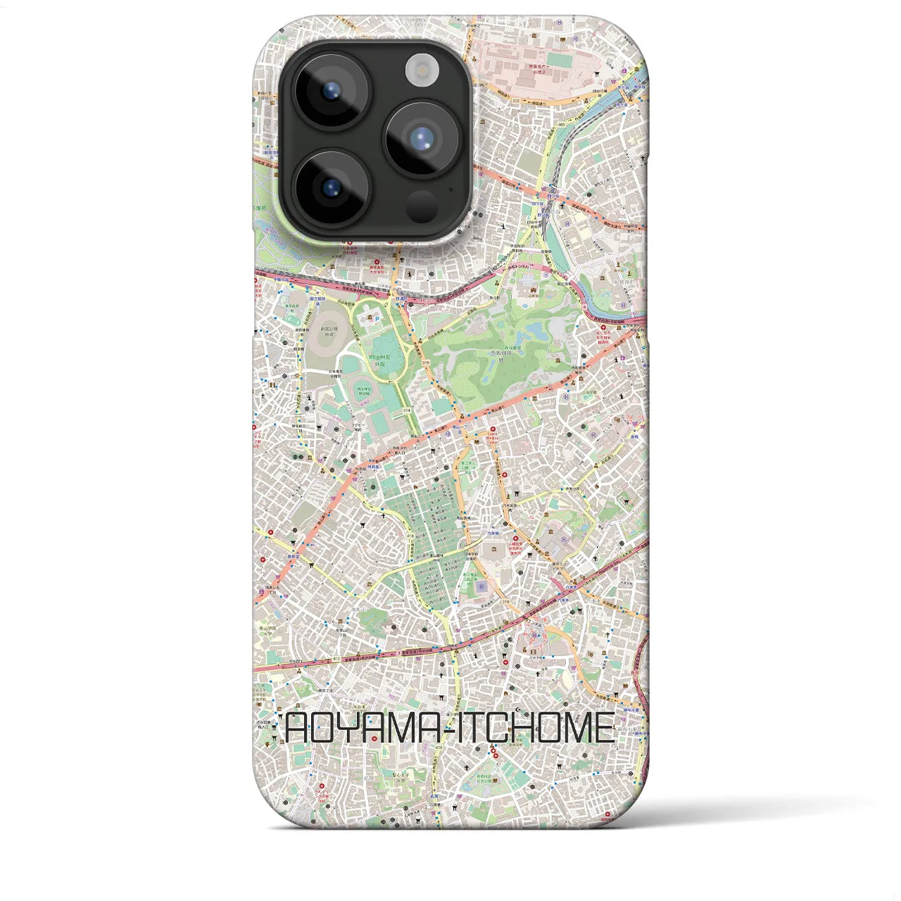 【青山一丁目(東京都)】地図柄iPhoneケース(バックカバータイプ)