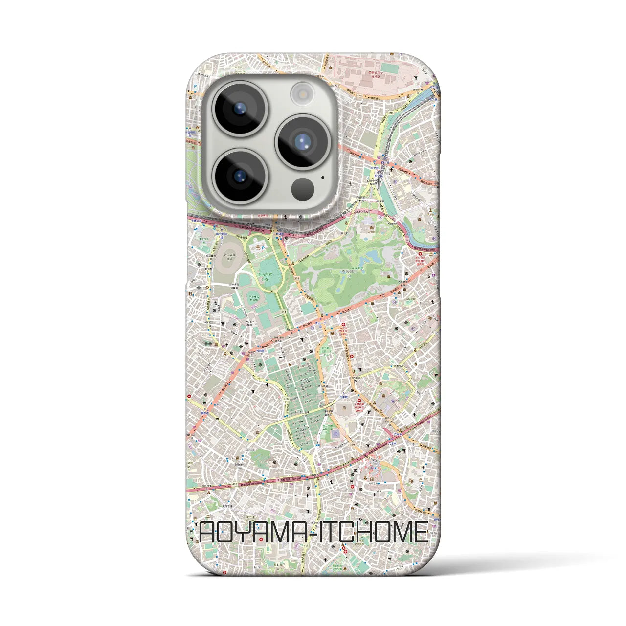 【青山一丁目(東京都)】地図柄iPhoneケース(バックカバータイプ)