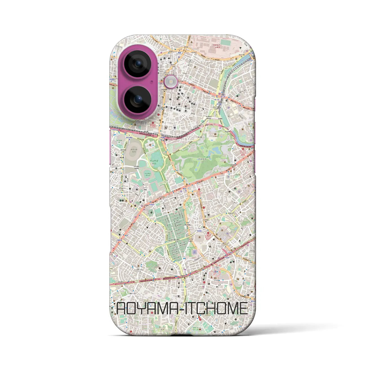 【青山一丁目(東京都)】地図柄iPhoneケース(バックカバータイプ)