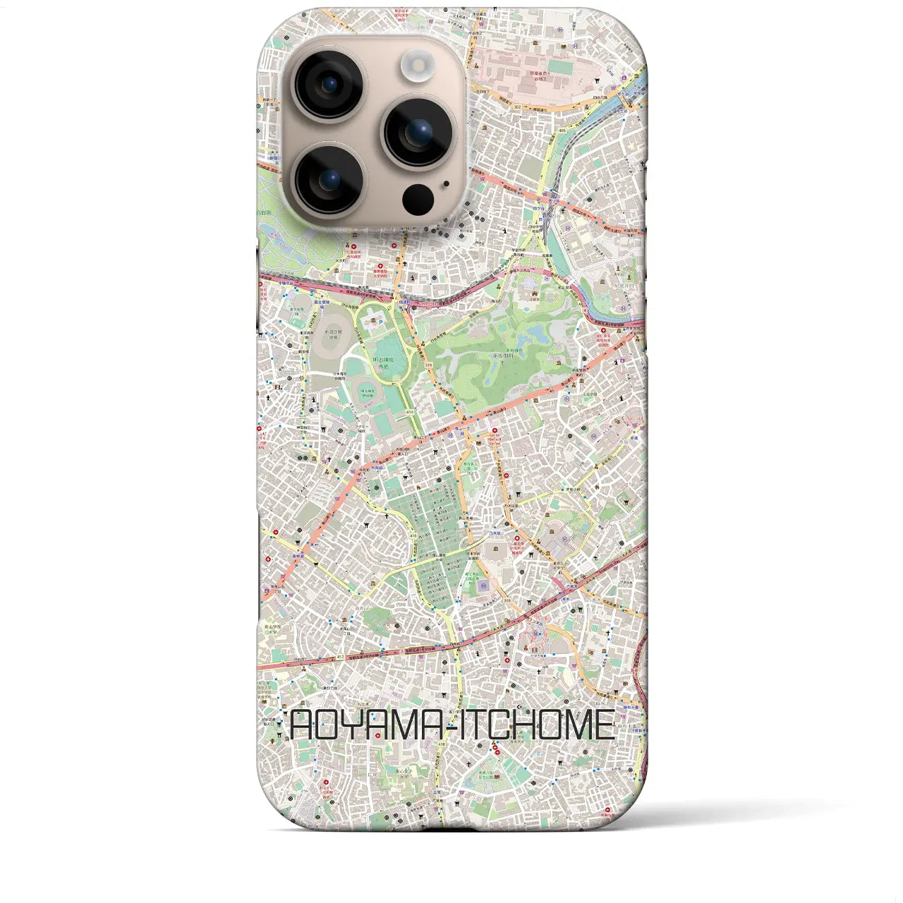 【青山一丁目(東京都)】地図柄iPhoneケース(バックカバータイプ)