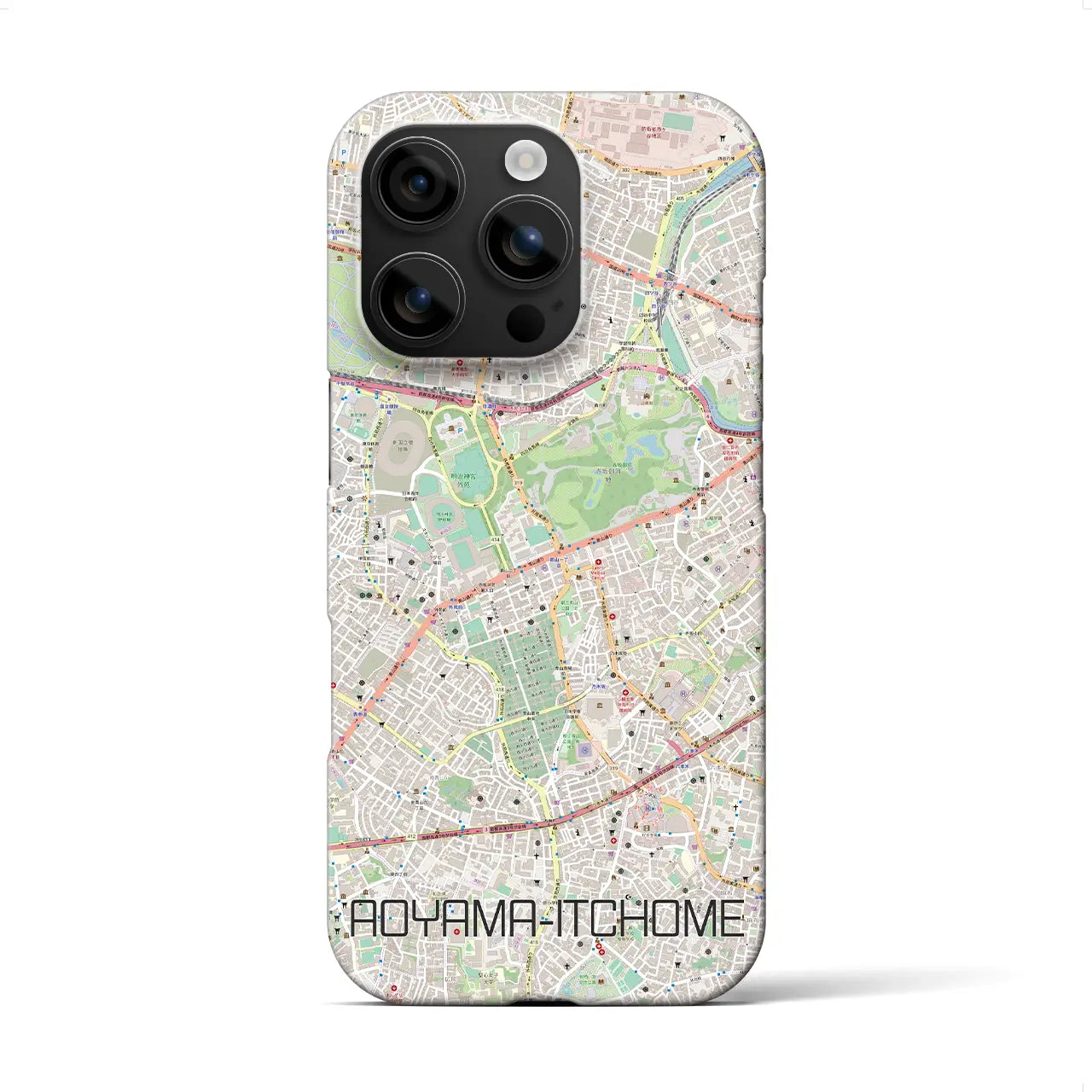 【青山一丁目(東京都)】地図柄iPhoneケース(バックカバータイプ)