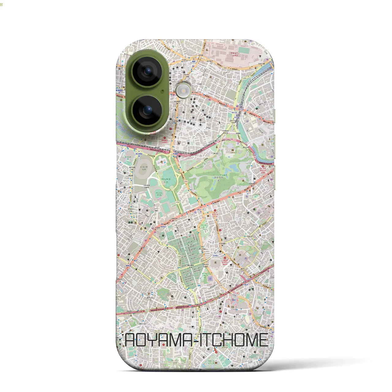 【青山一丁目(東京都)】地図柄iPhoneケース(バックカバータイプ)