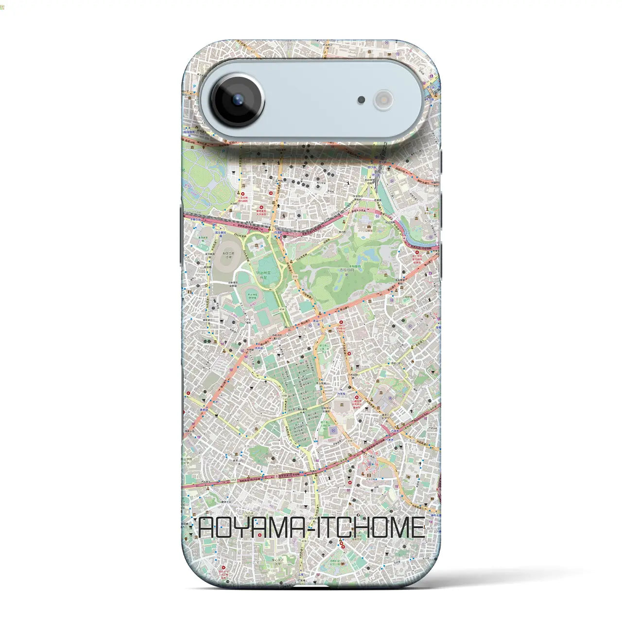 【青山一丁目(東京都)】地図柄iPhoneケース(バックカバータイプ)
