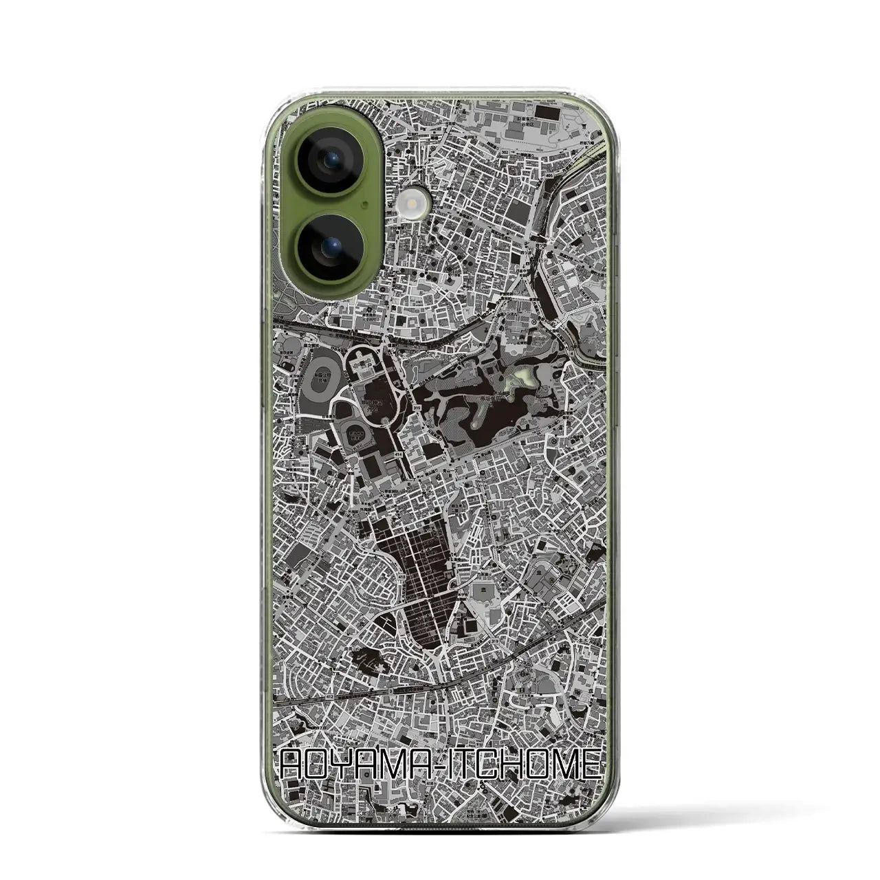 【青山一丁目(東京都)】地図柄iPhoneケース(クリアタイプ)