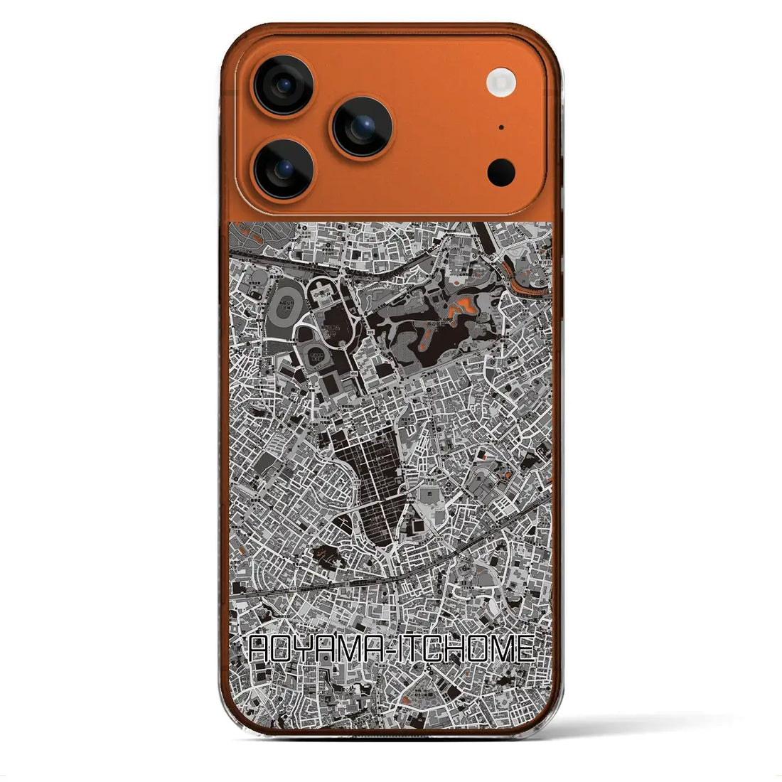 【青山一丁目(東京都)】地図柄iPhoneケース(クリアタイプ)