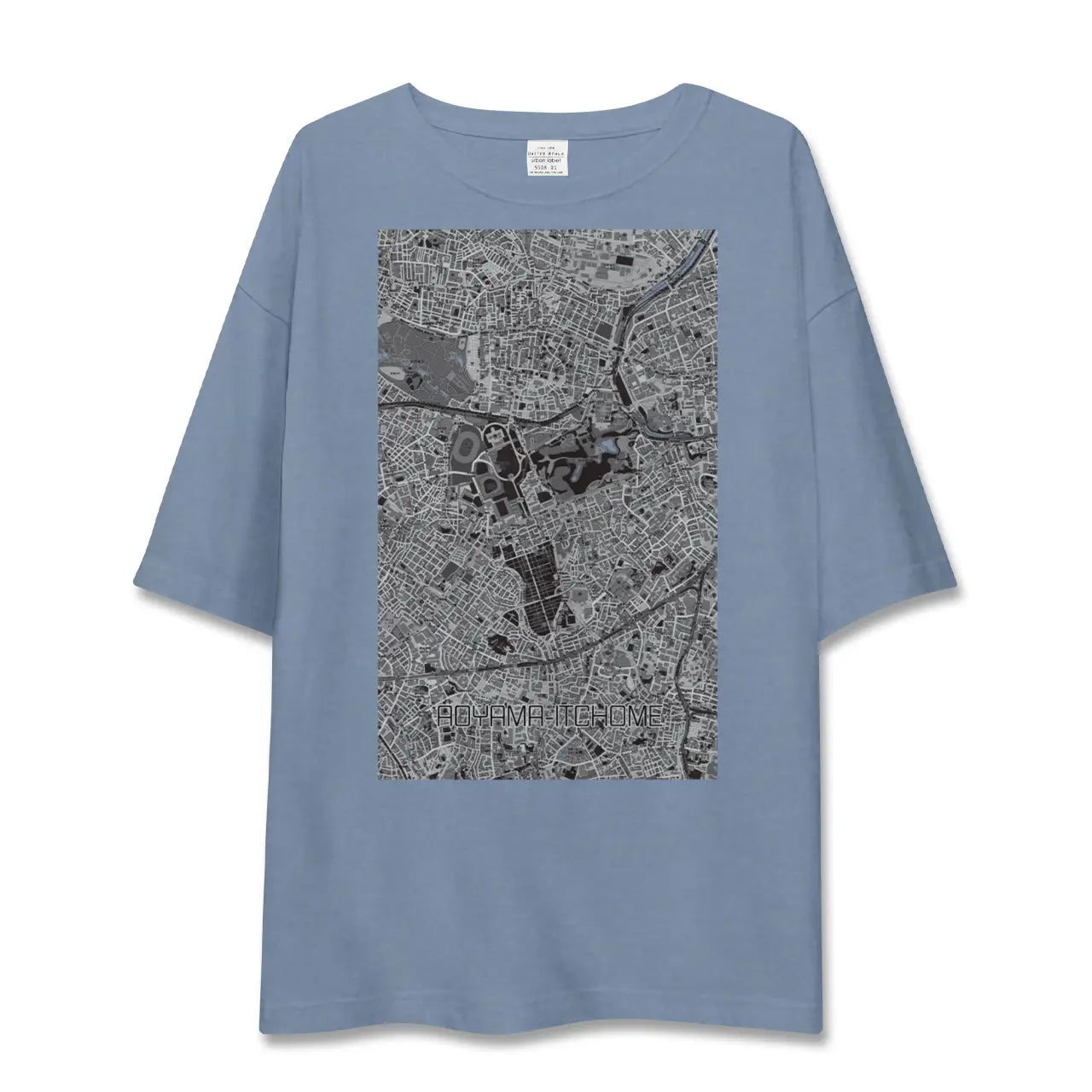 【青山一丁目(東京都)】地図柄ビッグシルエットTシャツ