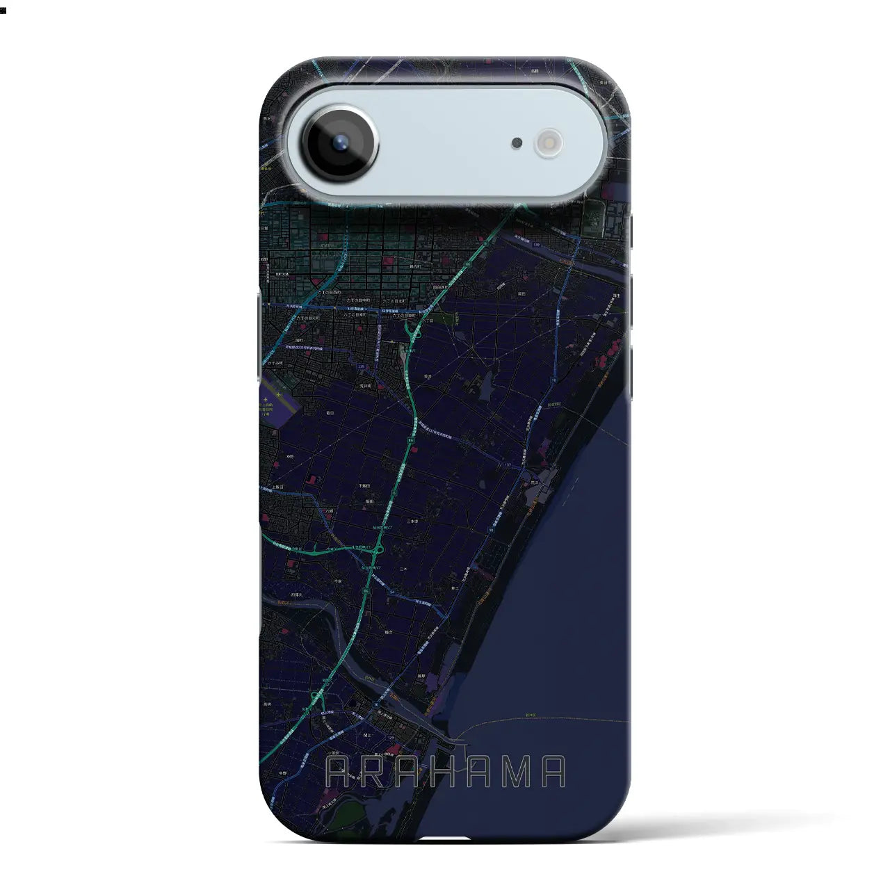 【荒浜(宮城県)】地図柄iPhoneケース(バックカバータイプ)