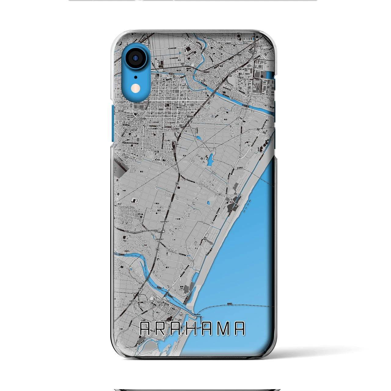 【荒浜(宮城県)】地図柄iPhoneケース(クリアタイプ)