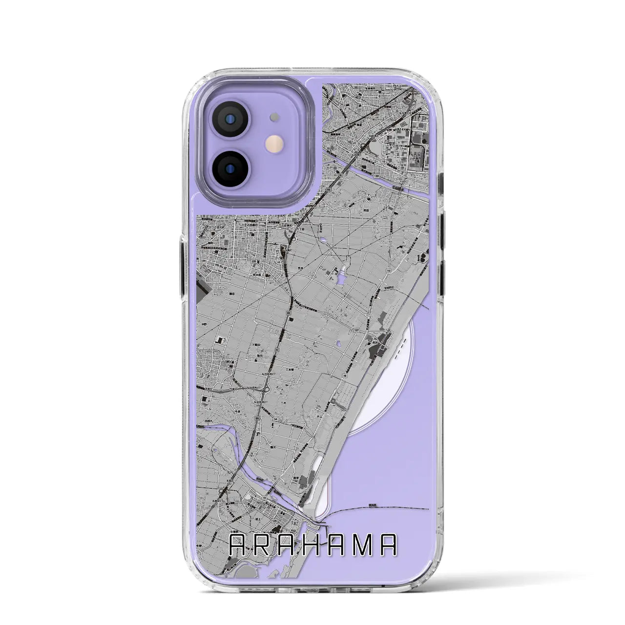【荒浜(宮城県)】地図柄iPhoneケース(MagSafeタイプ)