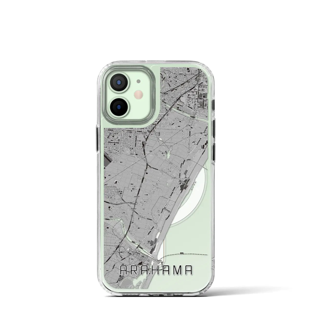 【荒浜(宮城県)】地図柄iPhoneケース(MagSafeタイプ)